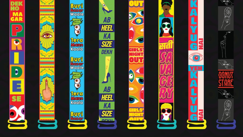 colorful bra straps design