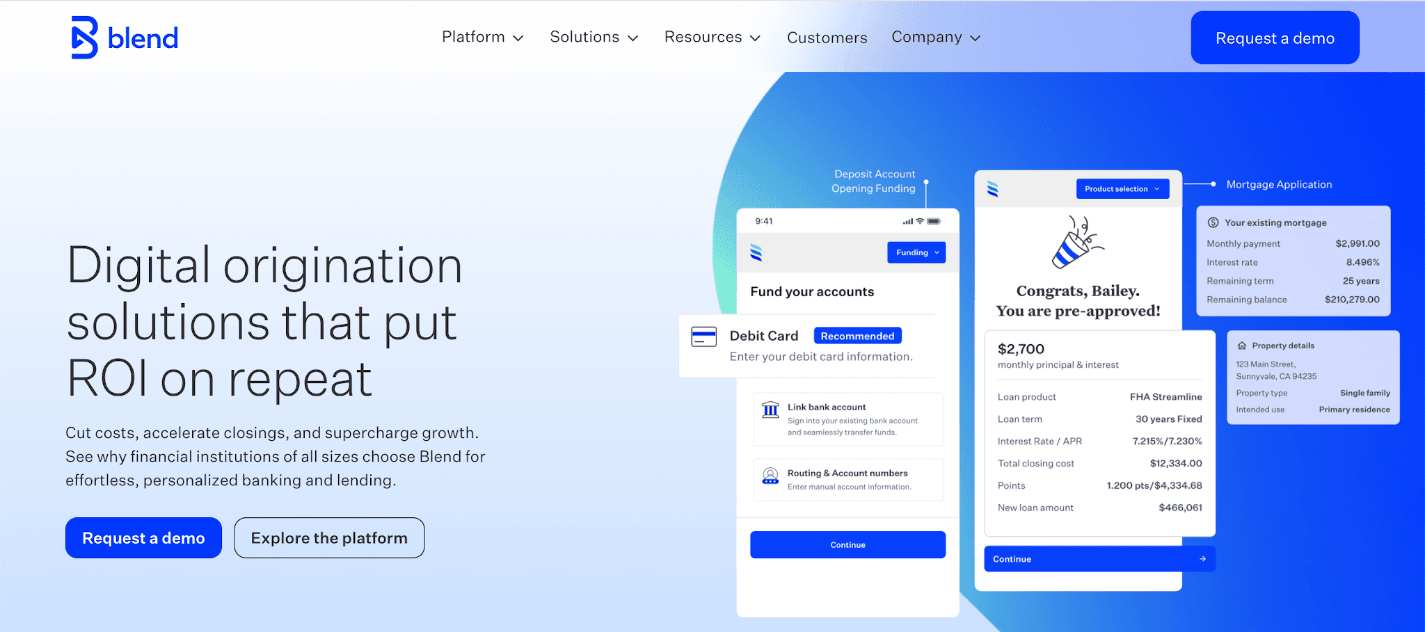 Blend web homepage