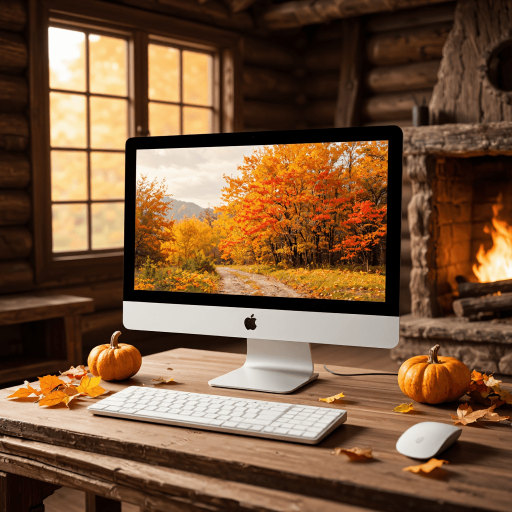 product photography of all-in-one desktop computer with keyboard and mouse