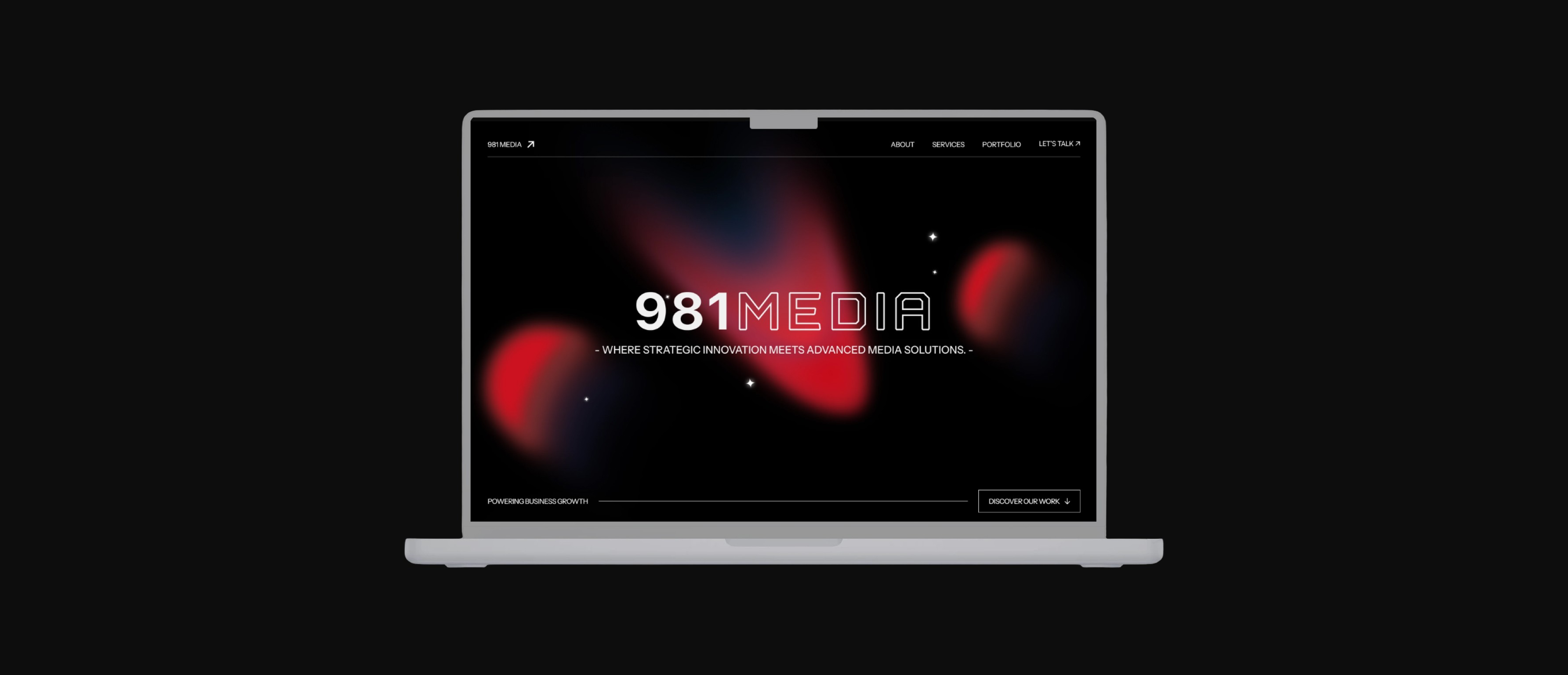981 media web design mockup