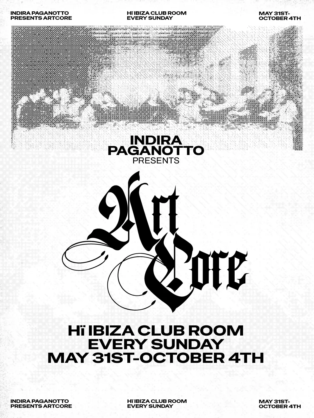 Indira Paganotto Hï Ibiza Club Room 2026 residency poster