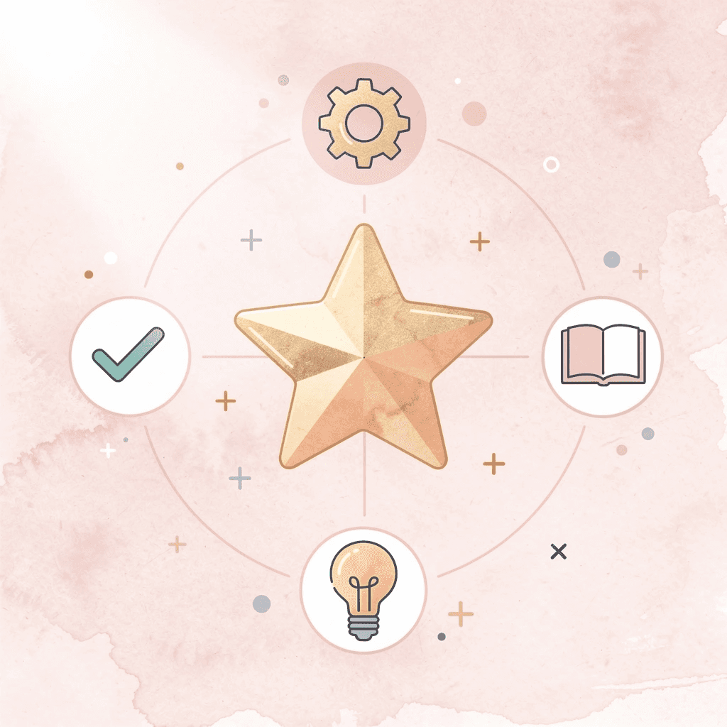  Hub diagram showing Arabic learning challenges around the central book icon