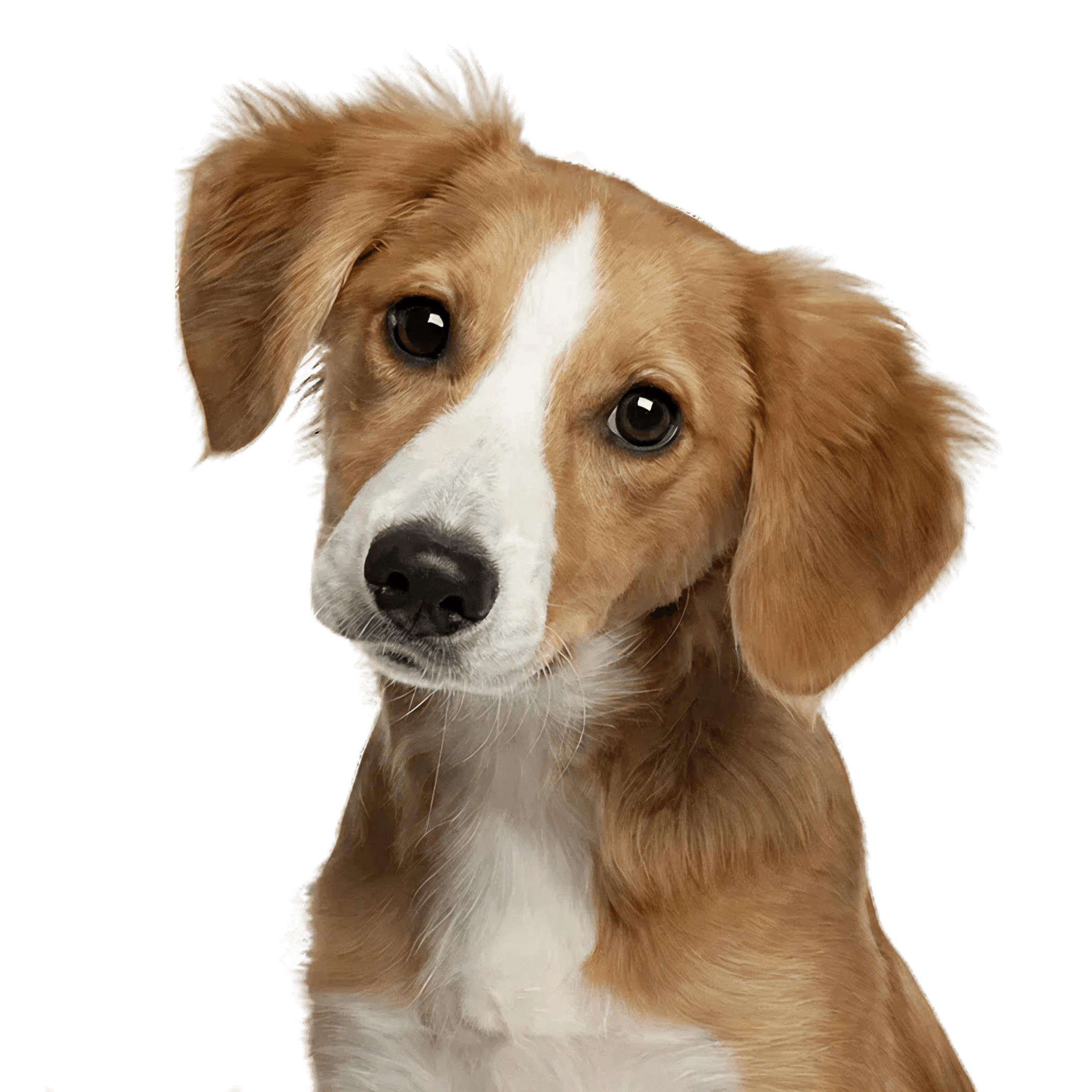 cute brown and white puppy