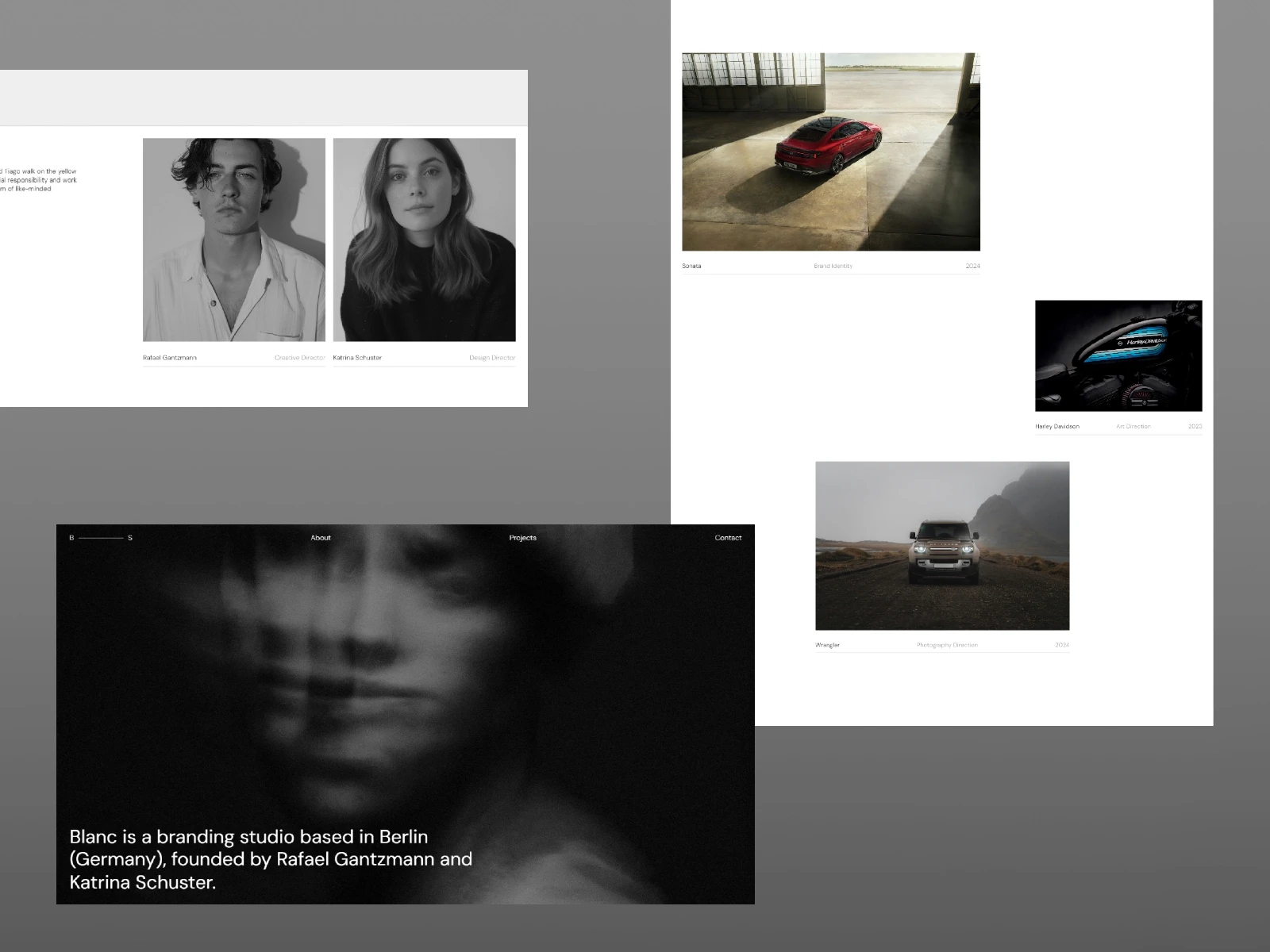 Blanc black‑and‑white template