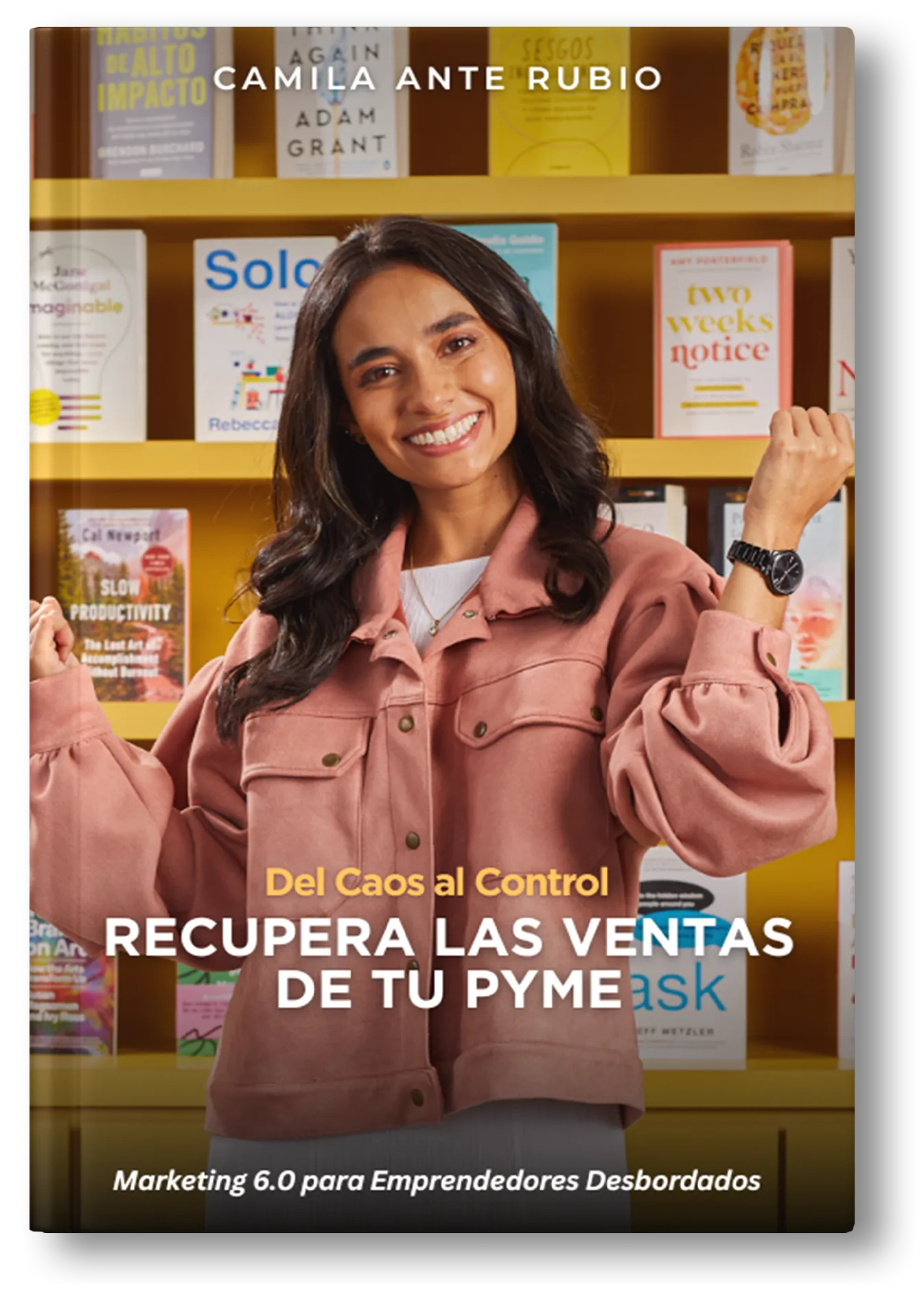 Diseño de portada de libro con tipografía elegante y fondo beige