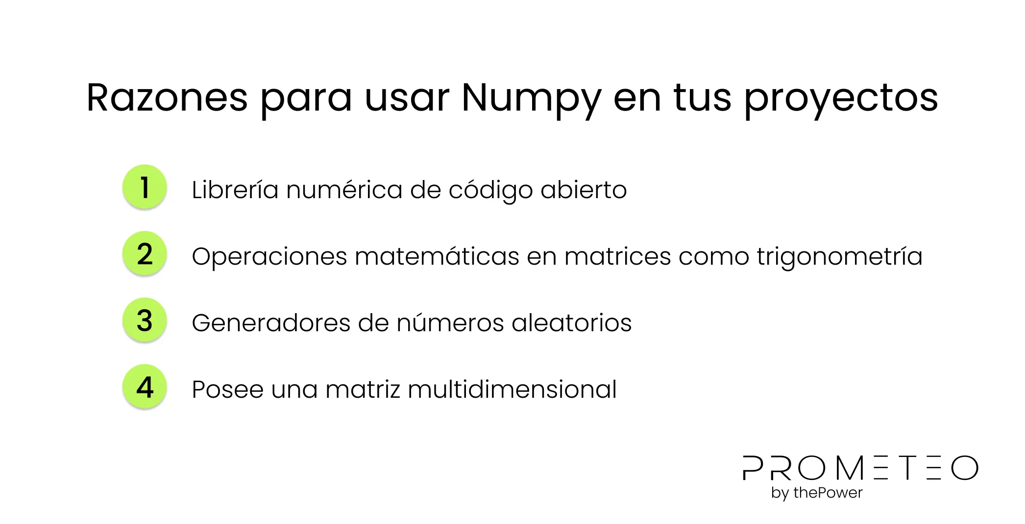 Razones para usar Numpy en tus proyectos