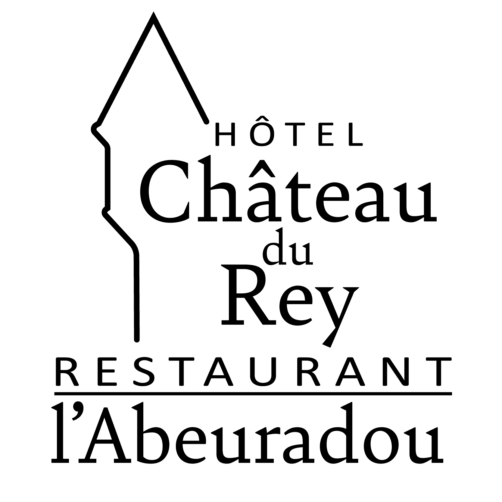 logo de l'hôtel château du rey et restaurant l'abeuradou