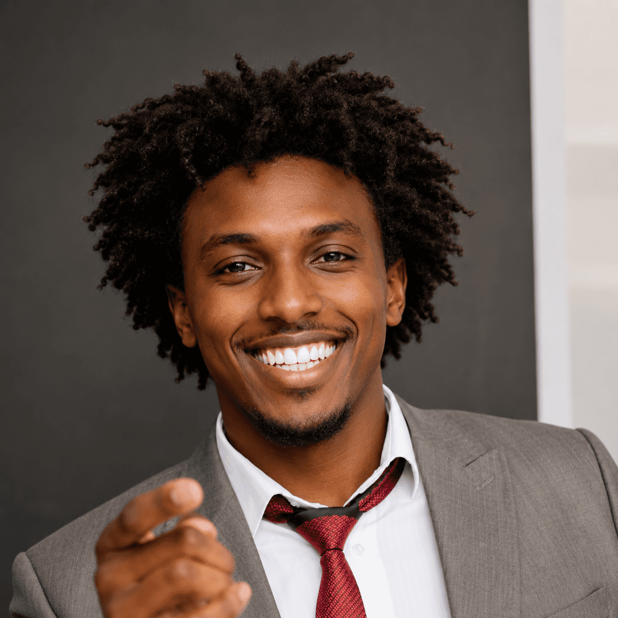 smiling brown man