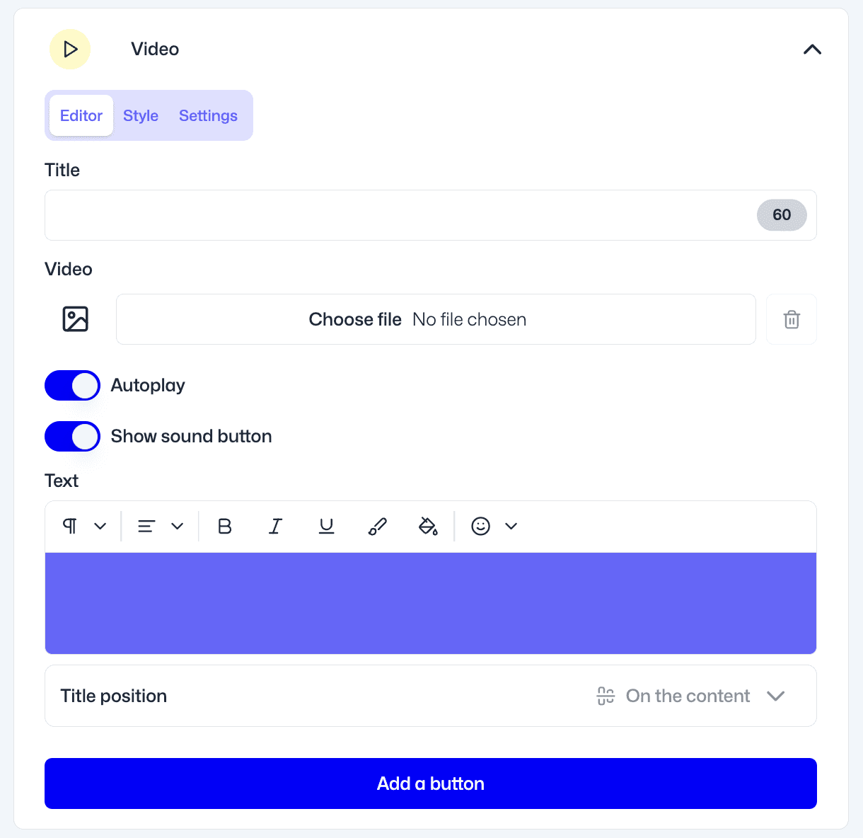 Block Video: Autoplay