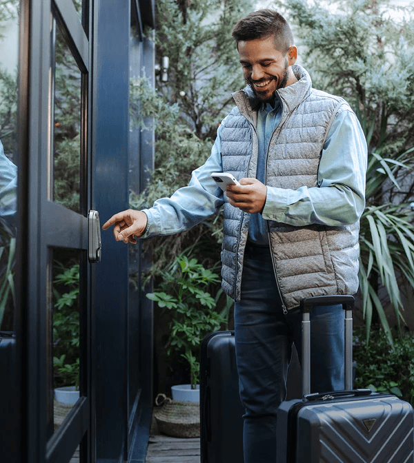 Guest Arriving to Stay and Using Lock