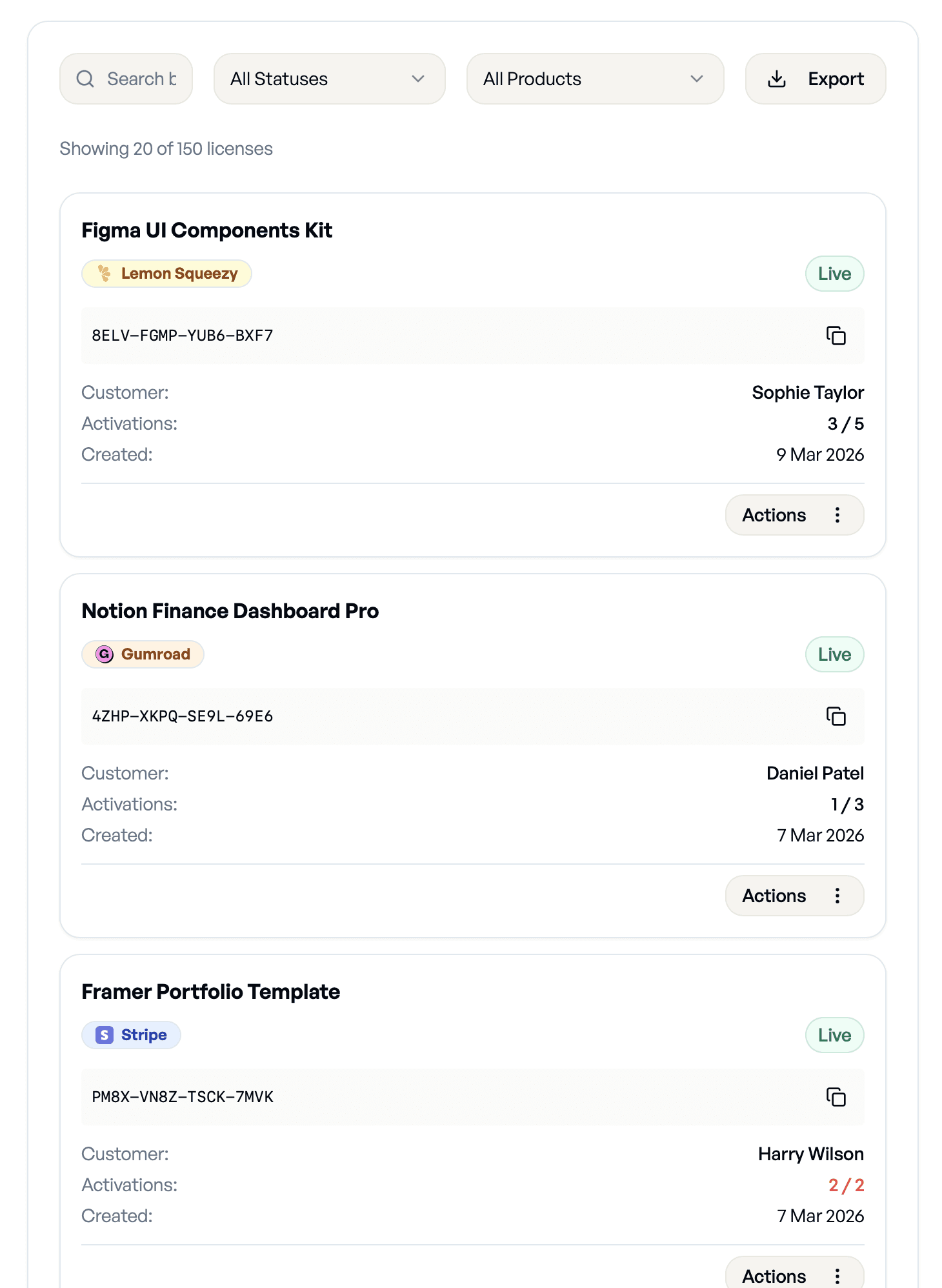 An image of Freelio's project ui