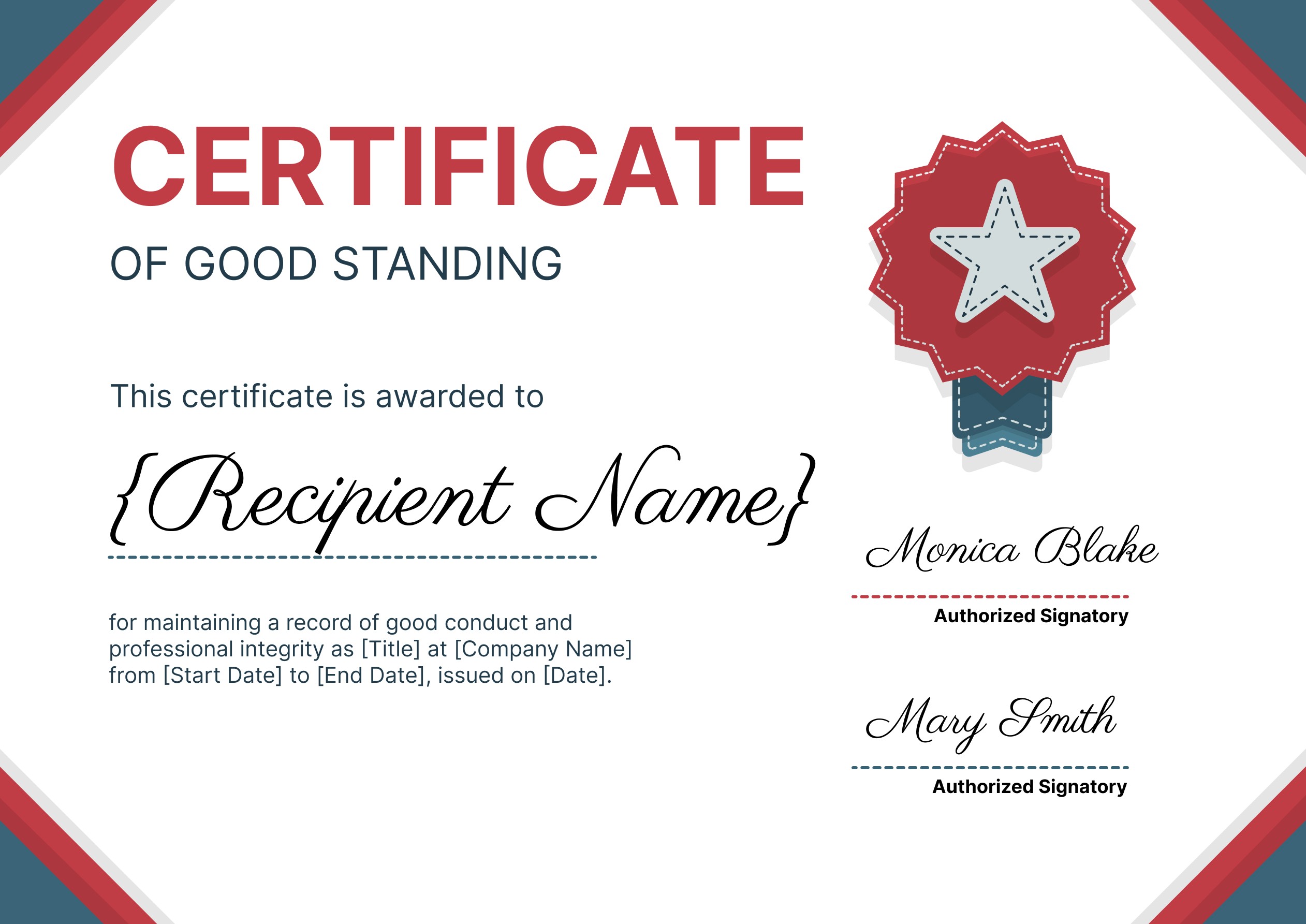 Wauld - Simple and plain certificate of good standing