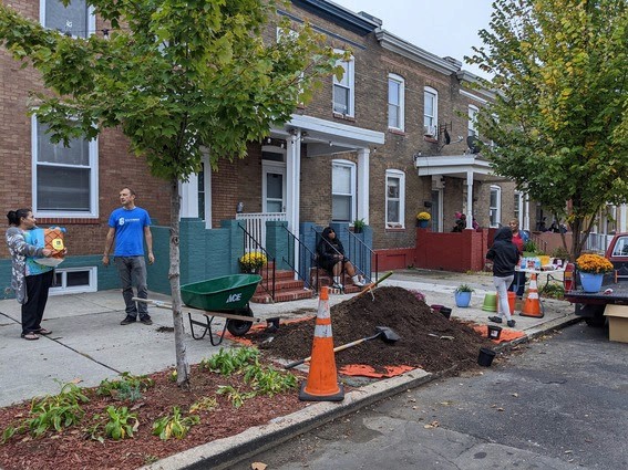 A photo showing the process of revitalizing the neighborhoods and vacant properties of Baltimore, Maryland