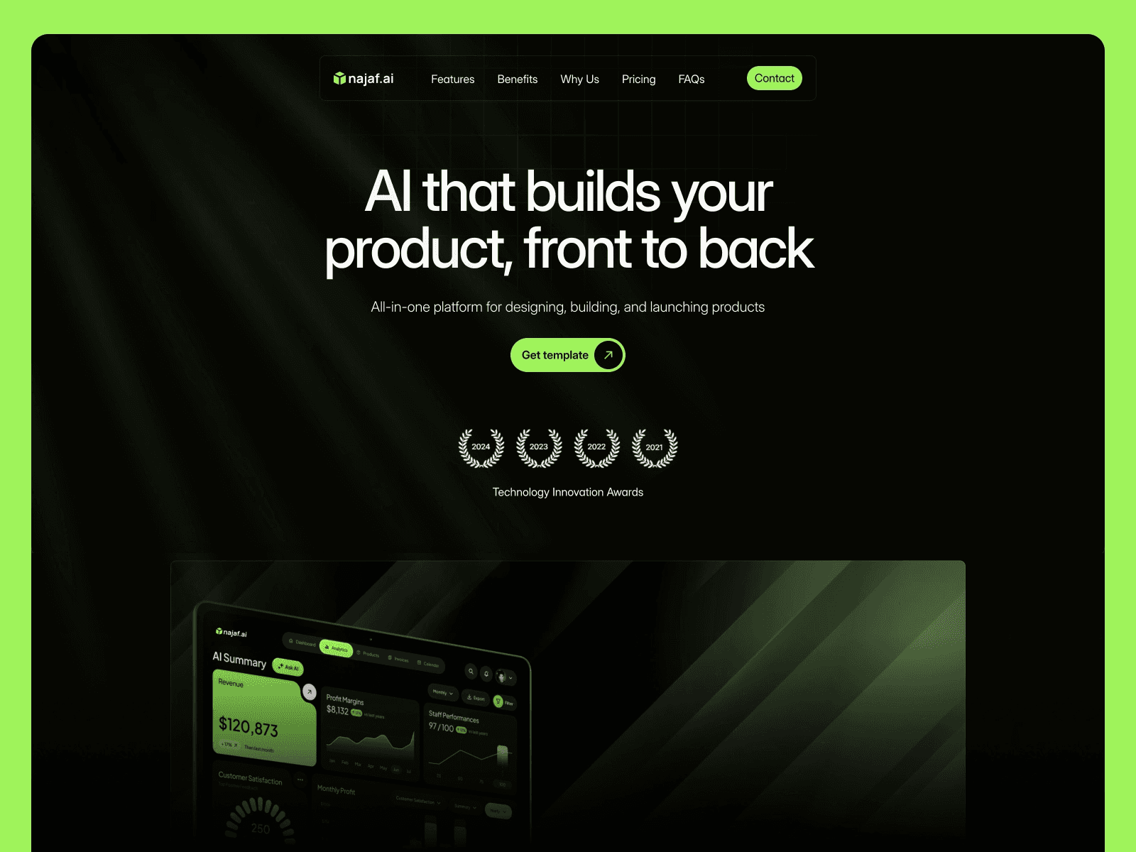 Top 16 AI Website Templates - Najaf