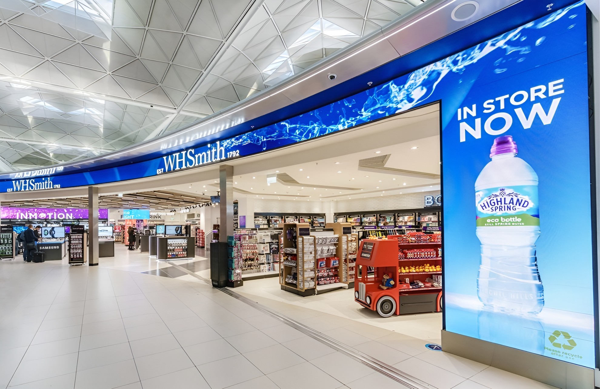 Branded media display at WH Smith