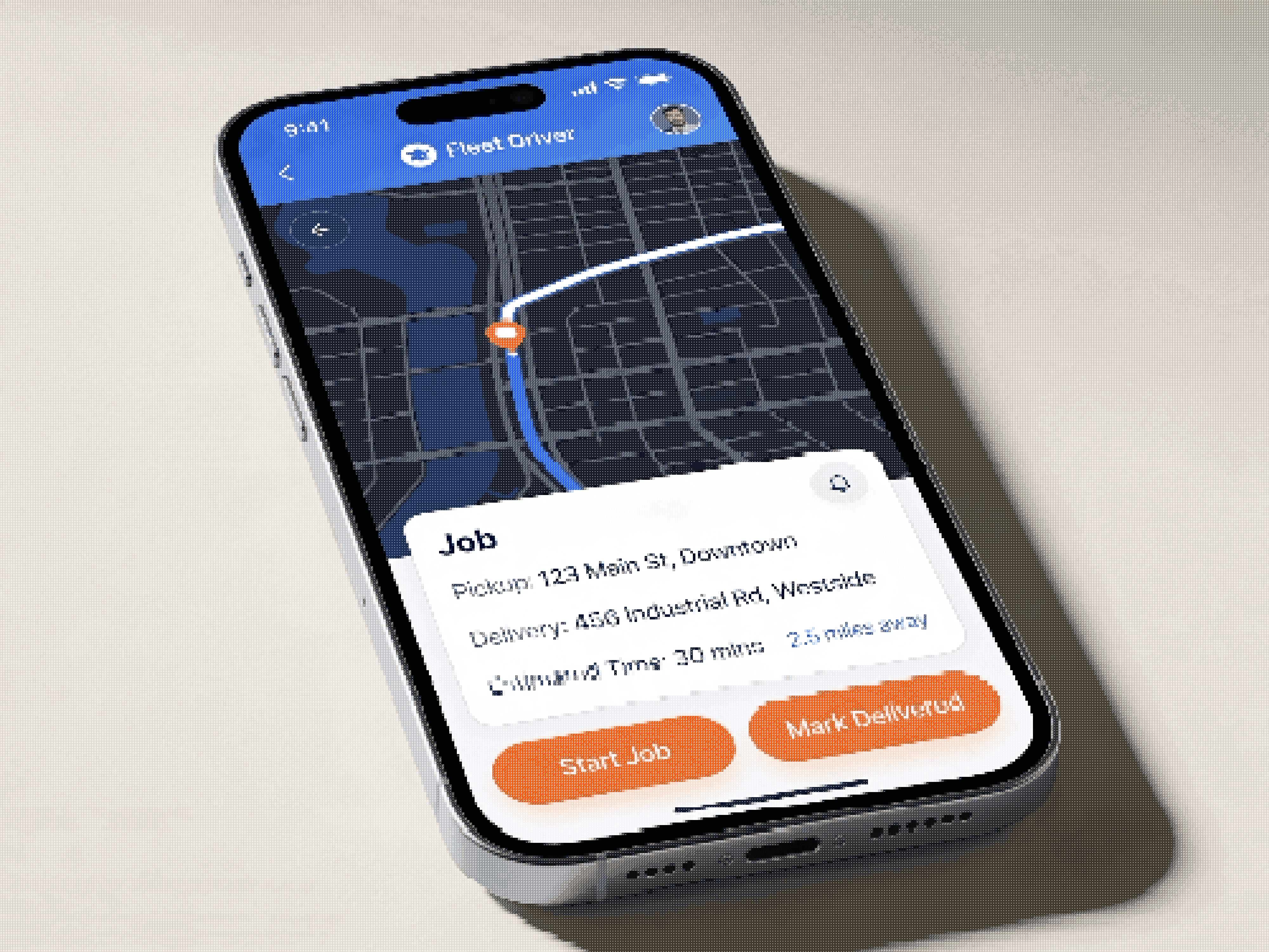 Minimal white box and book cover design with an orange frame and the text