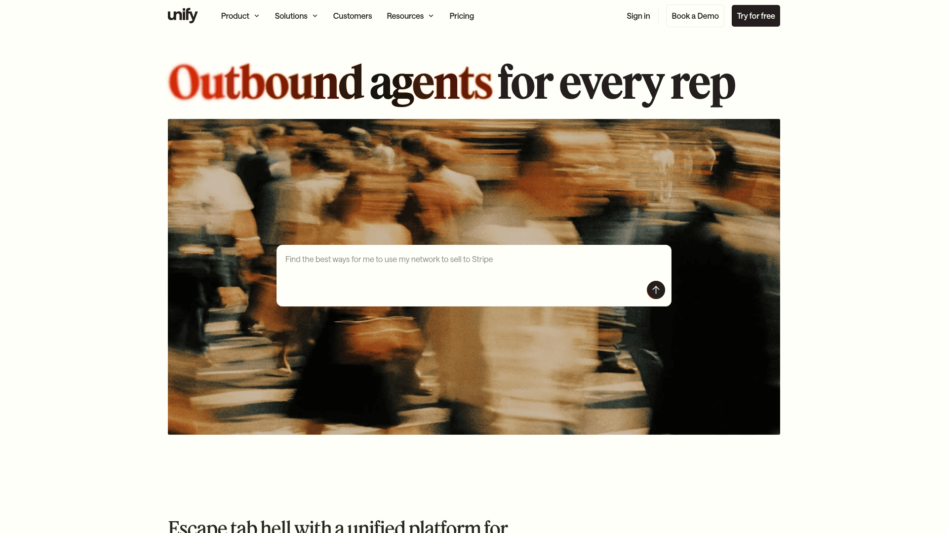 Screenshot of https://www.unifygtm.com