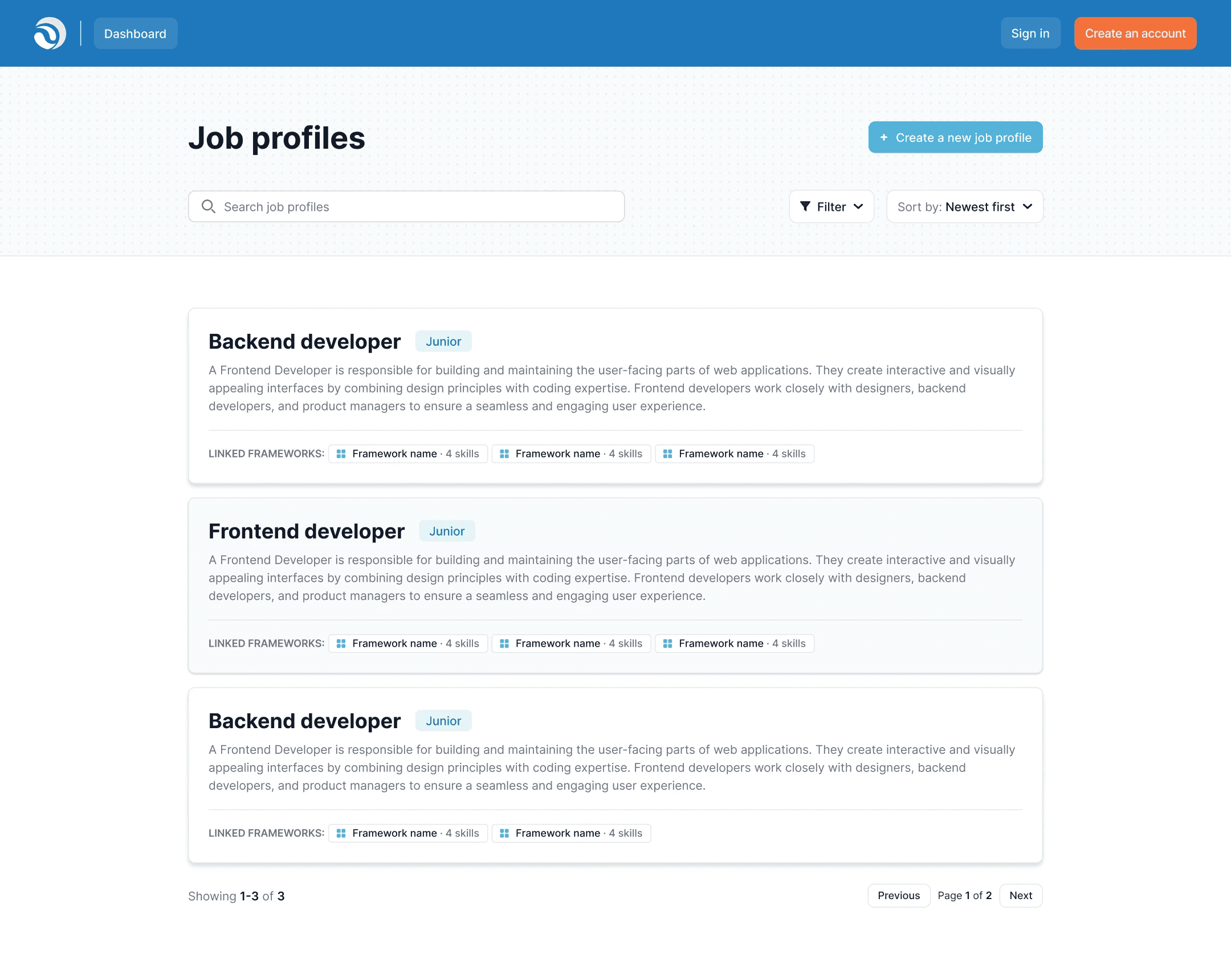 Skilldata job profiles