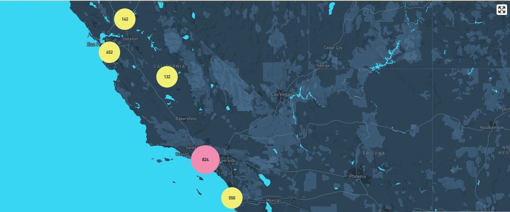 Image of mock data on analytics dashboard