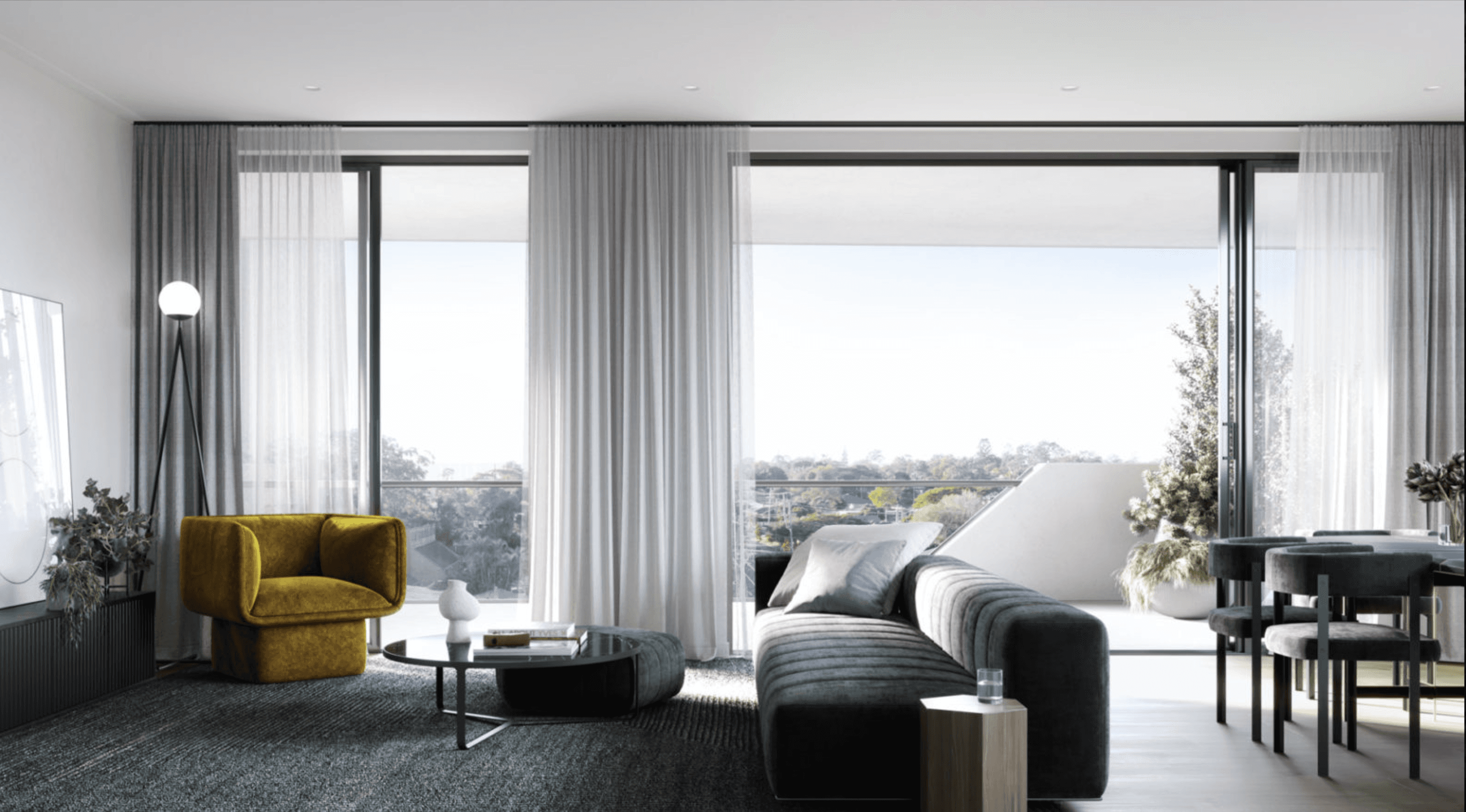 Man walking in front of a big wood plank facade