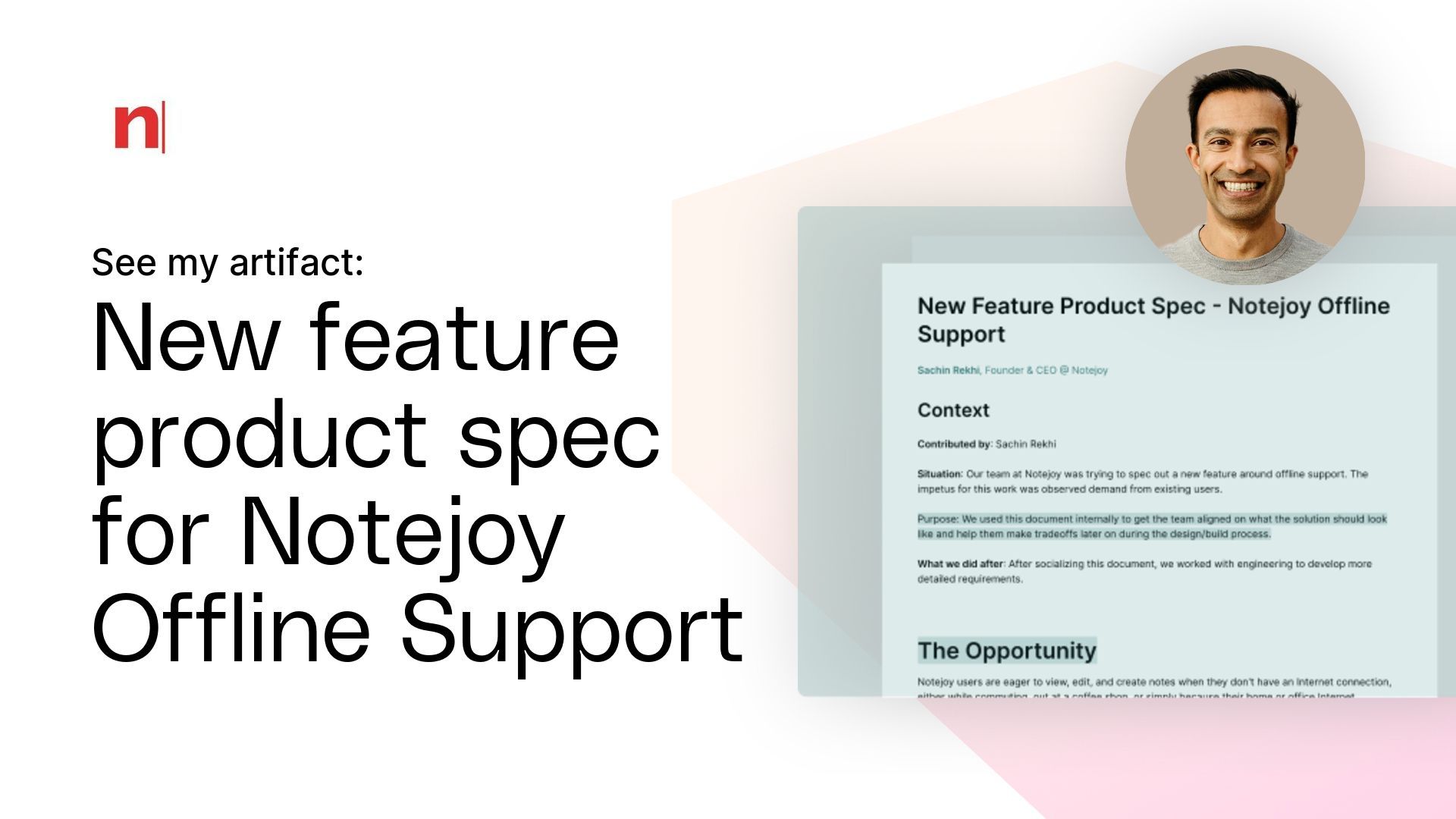 New Feature Product Spec for Notejoy Offline Support Artifact