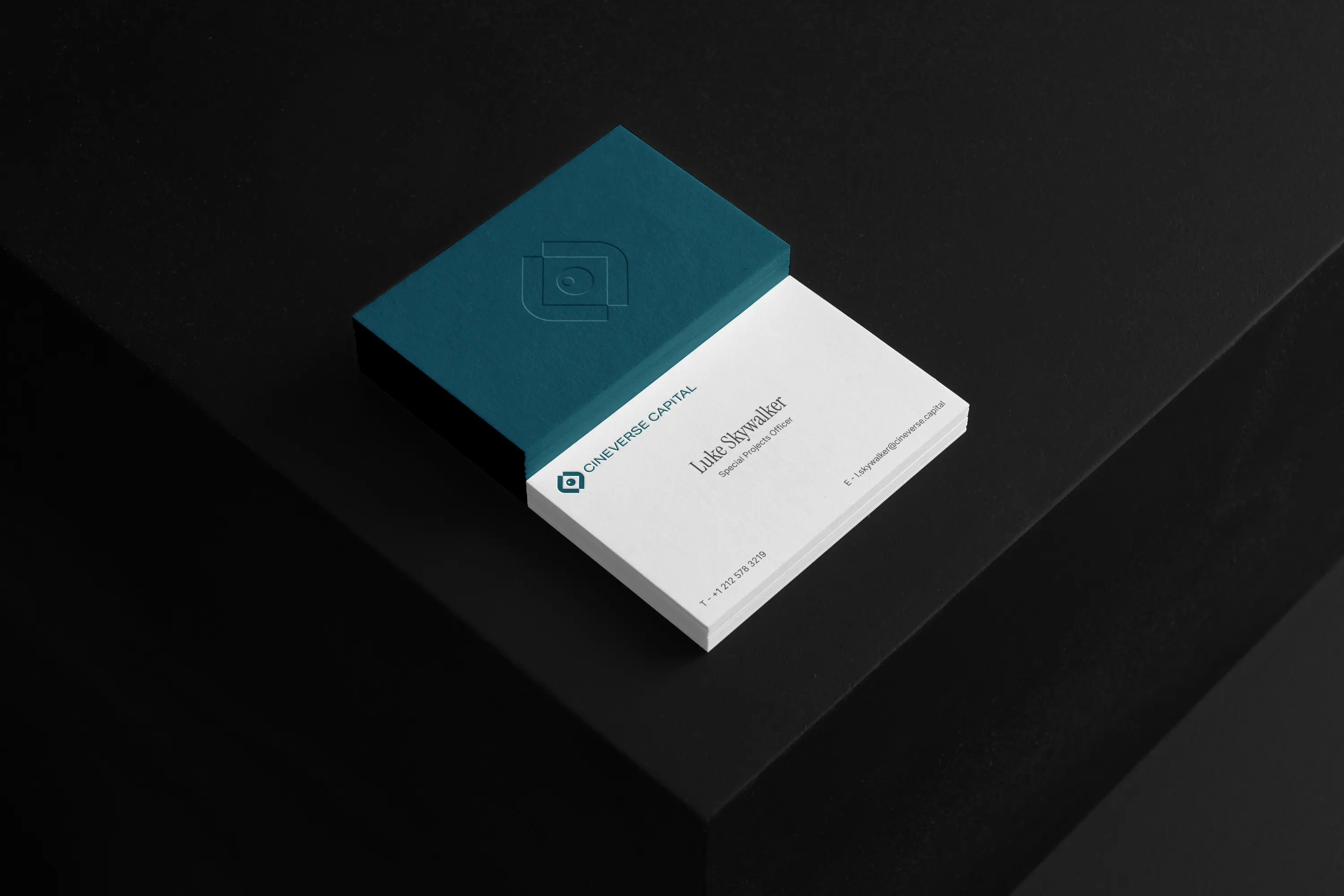Cineverse Capital Business Card Mockups | HotSauce Design Works