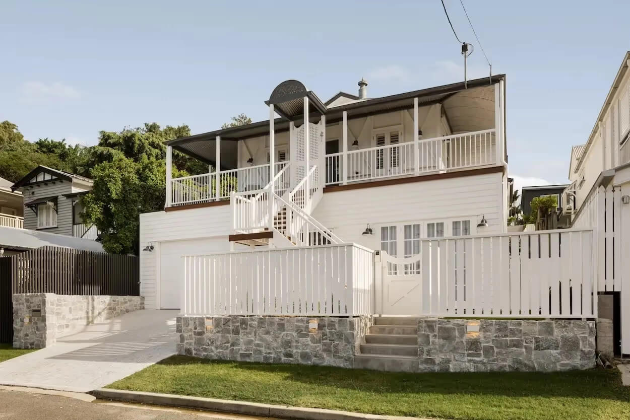 Front facade of Jacaranda House in. Brisbane