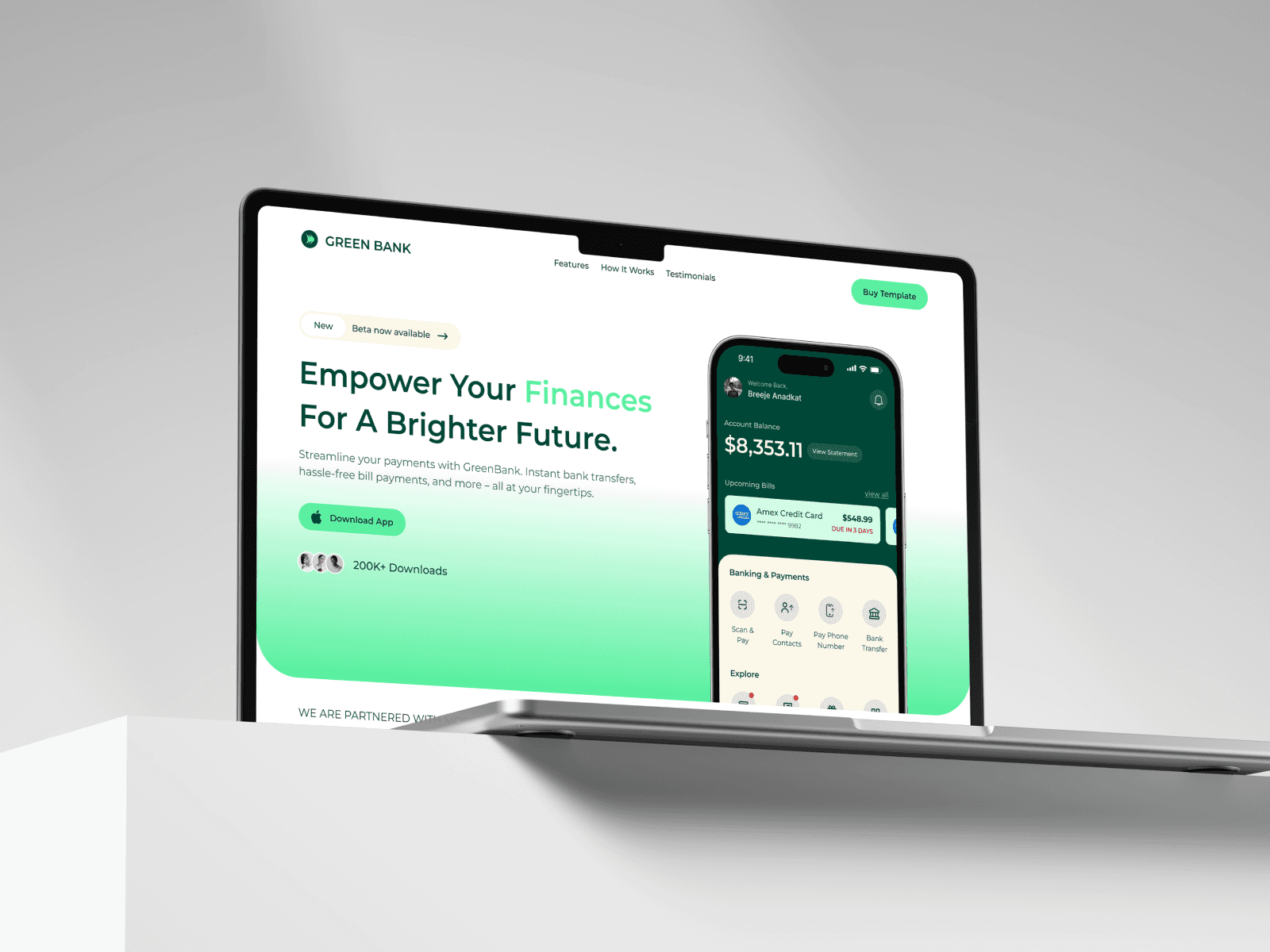 Green Bank template thumbnail