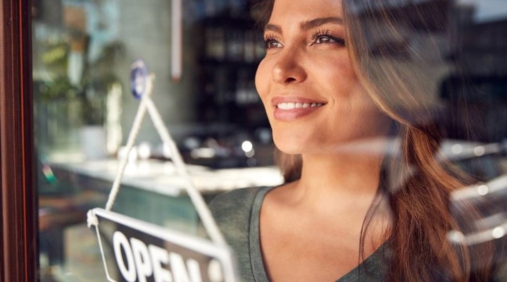 woman dreaming about opening her healthcare business