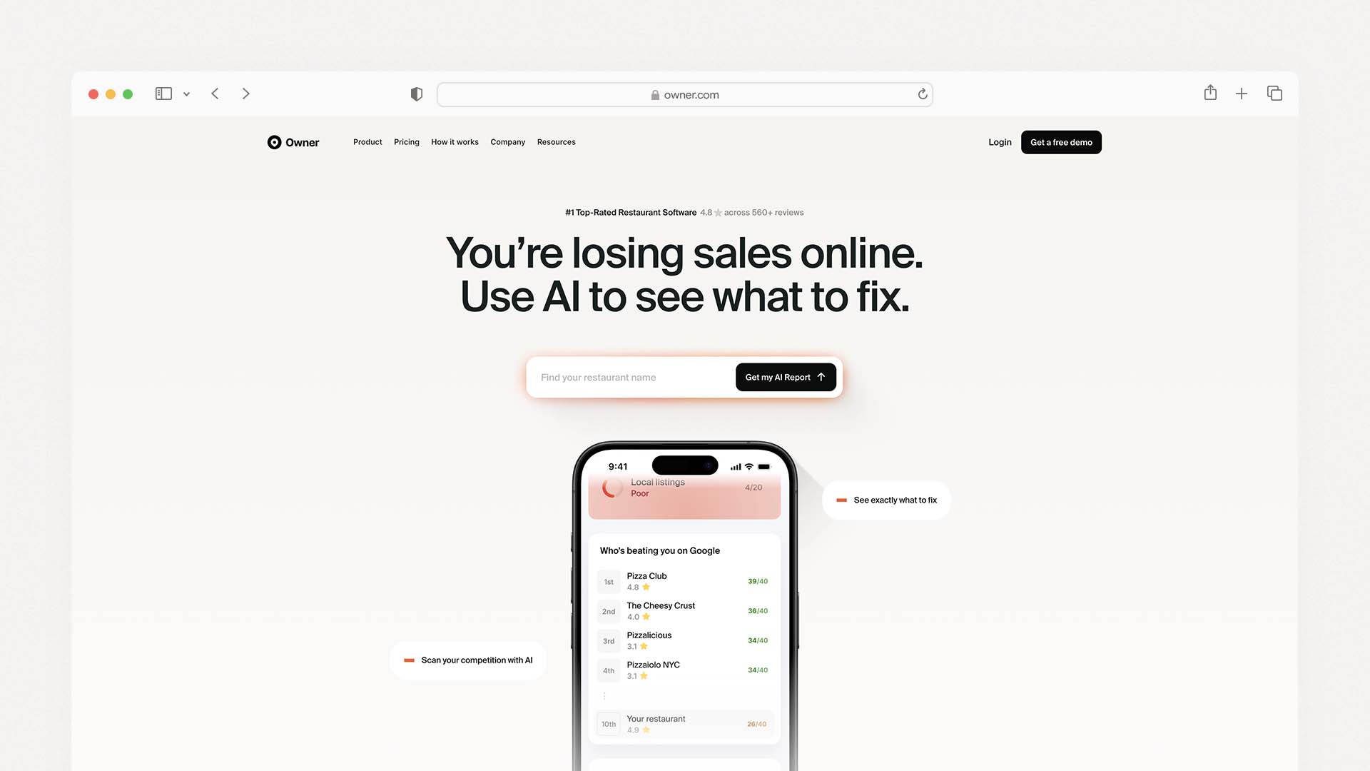 Owner.com — Best for Cutting Delivery App Commissions