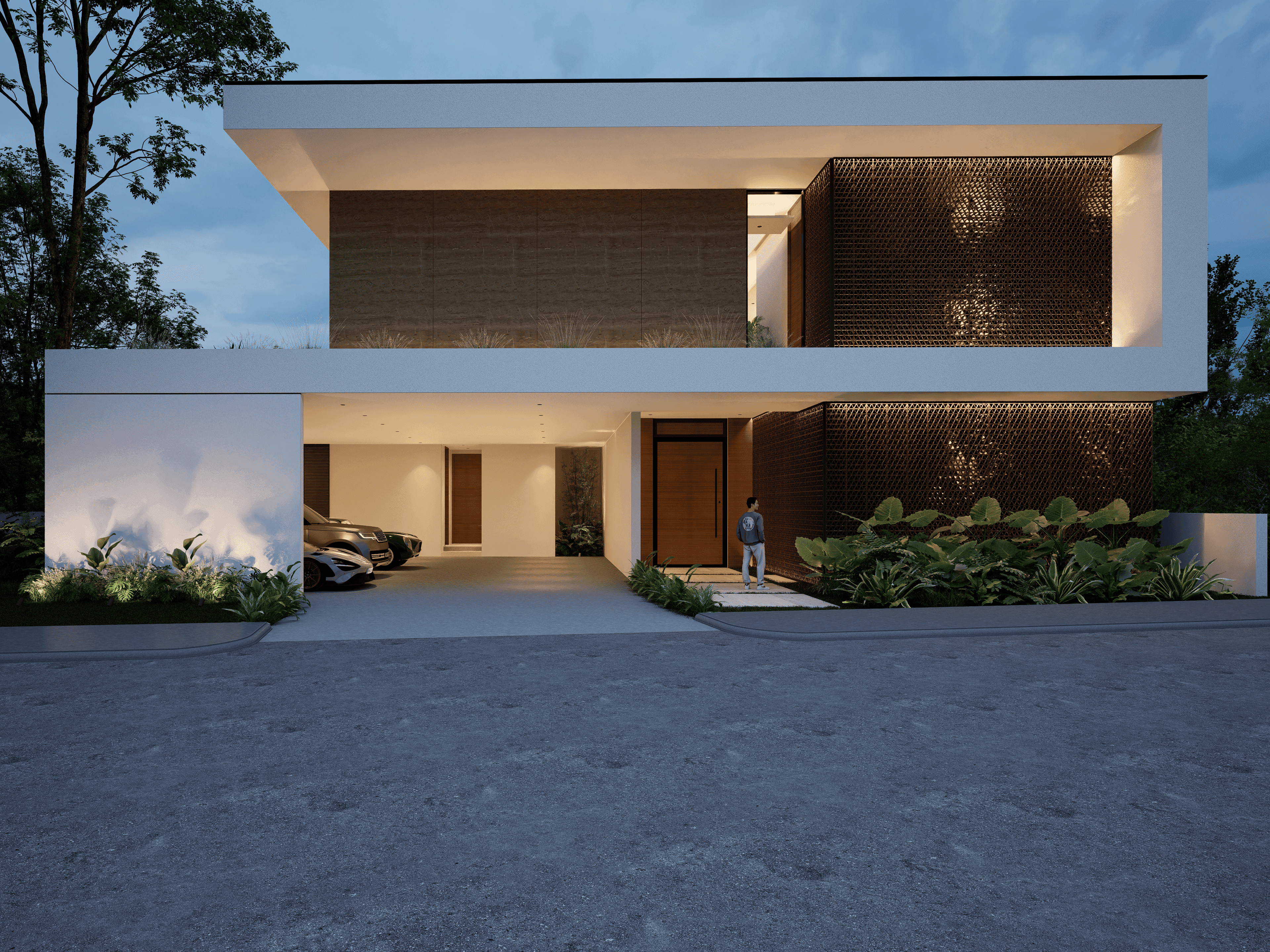 modern minimalist facade in merida