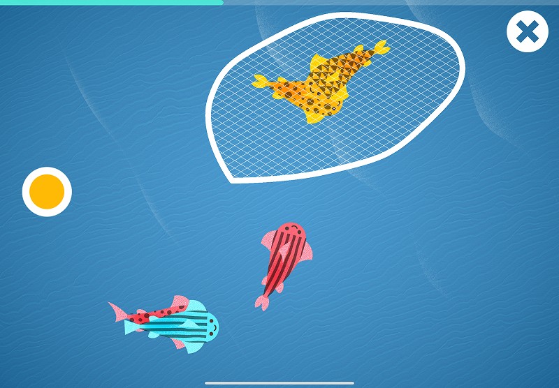 Sorting by color: catch all fish that match the target color 