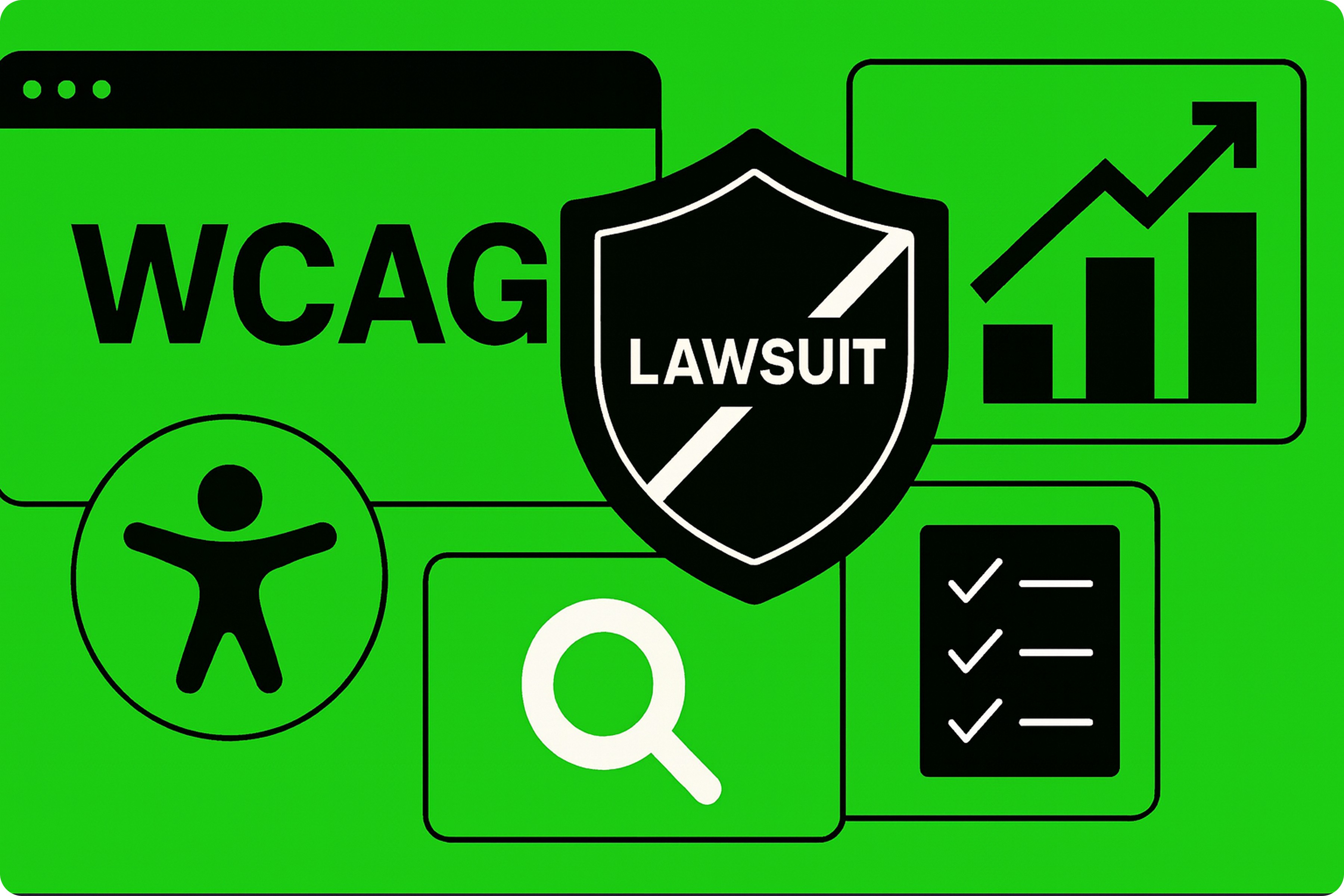 A bar chart comparing lawsuit costs versus accessibility investment.
