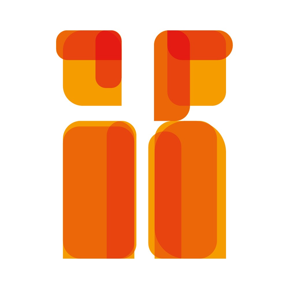 Stylized icon of a man and a woman