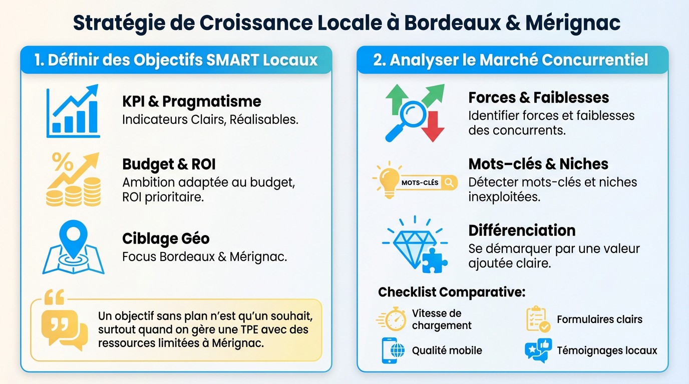 Stratégie de croissance digitale pour entreprise locale à Bordeaux et Mérignac