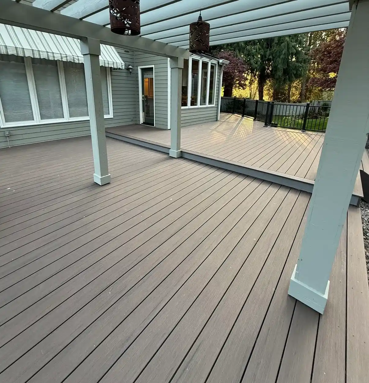 Deck waterproofing and framing protection detail