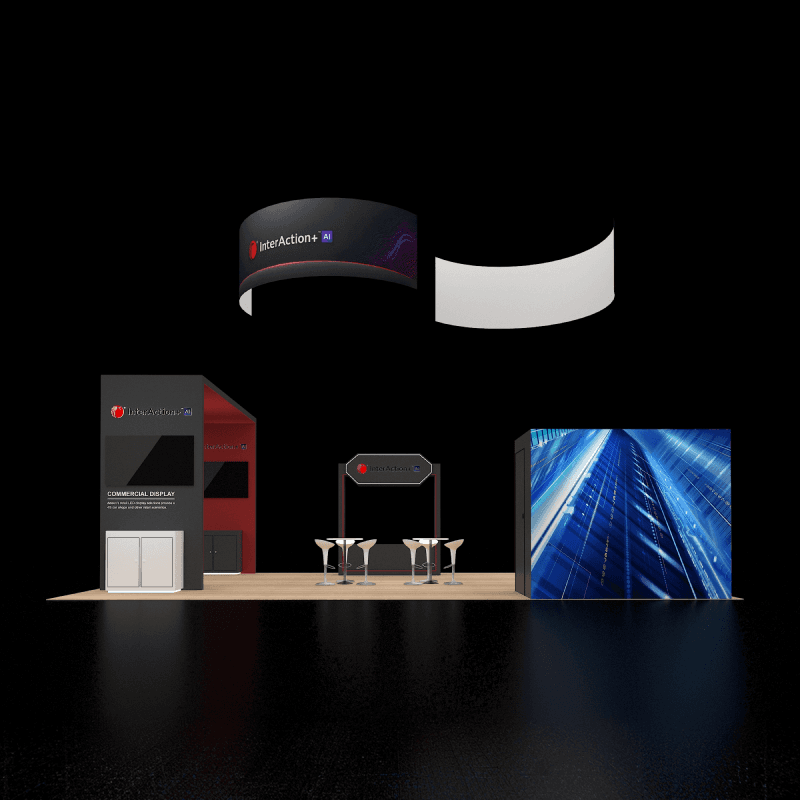 20x30 product showcase booth for sales presentations and trade show visitor engagement