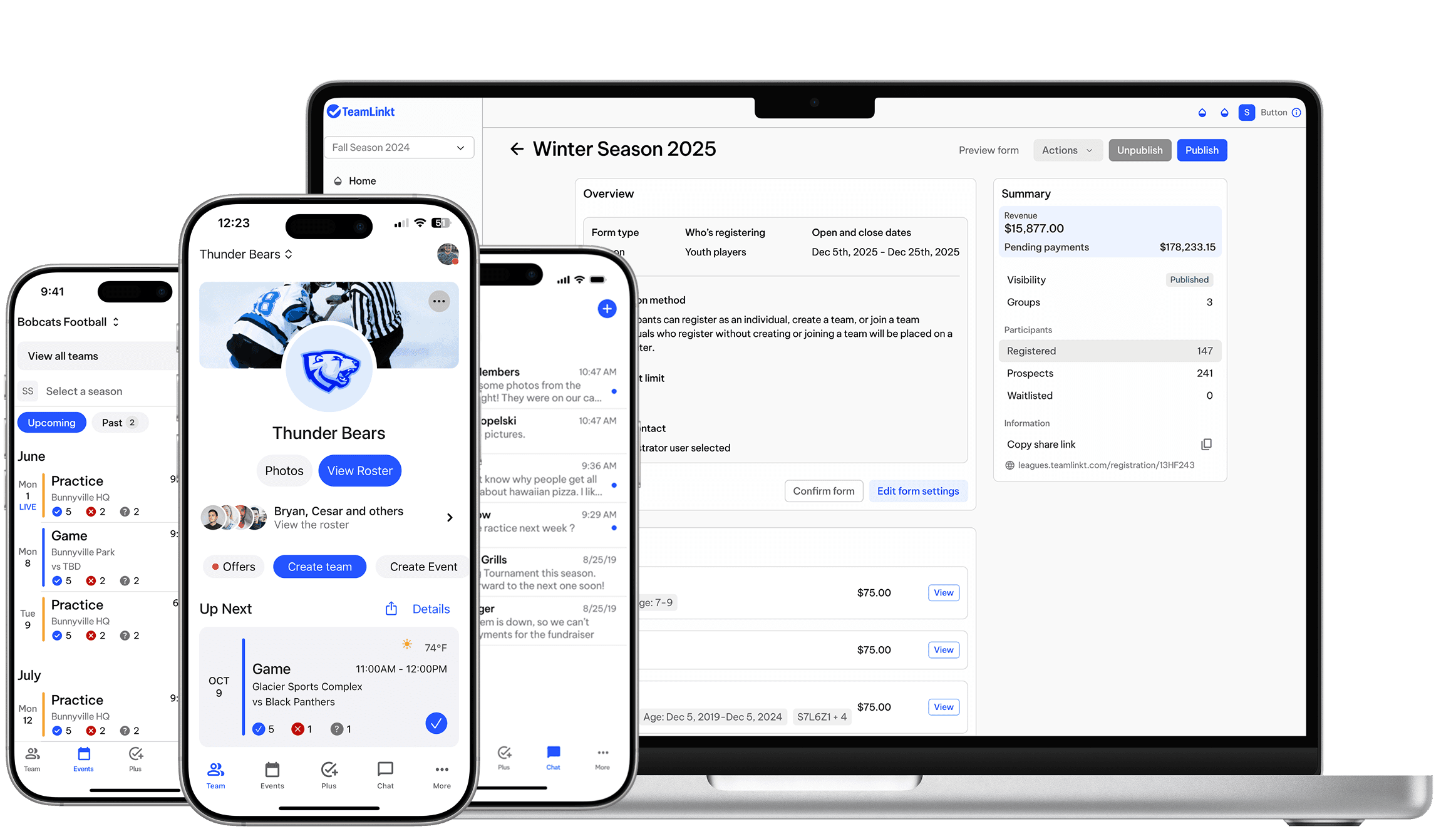 TeamLinkt's Integrated League Management Tool