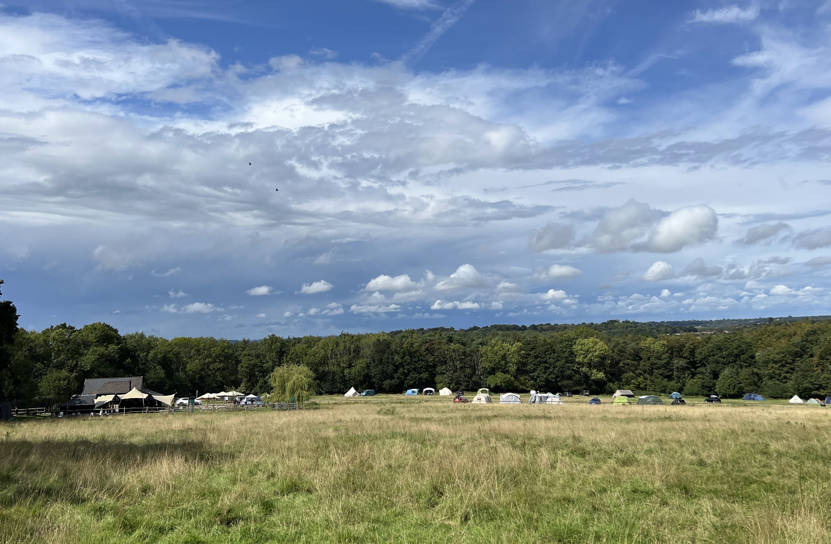 Family Camping  at Deer Park Campsite, Sussex