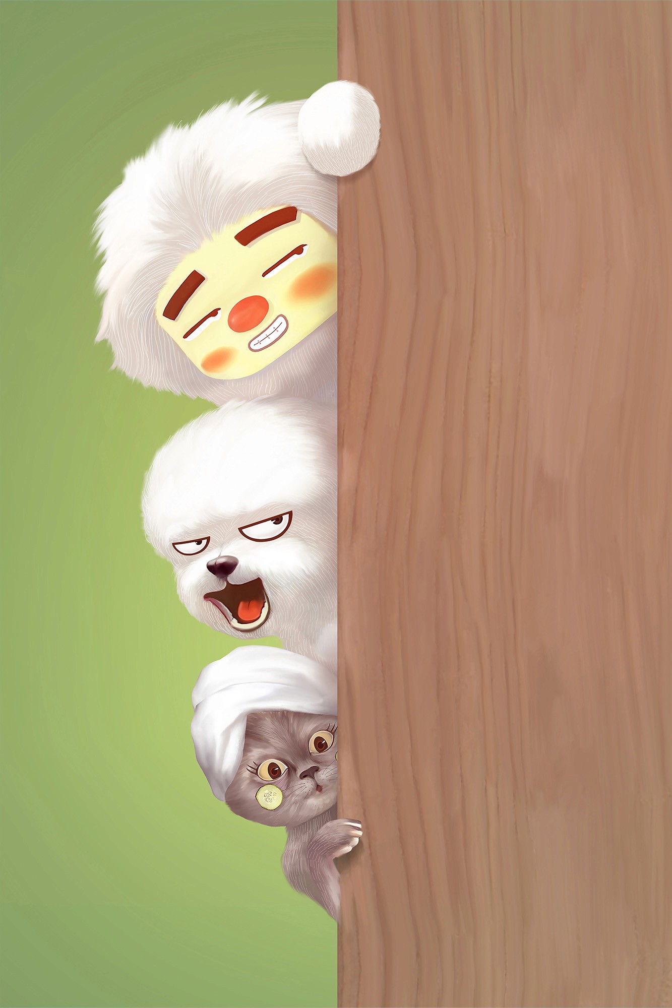 Smile Pup — Peeking