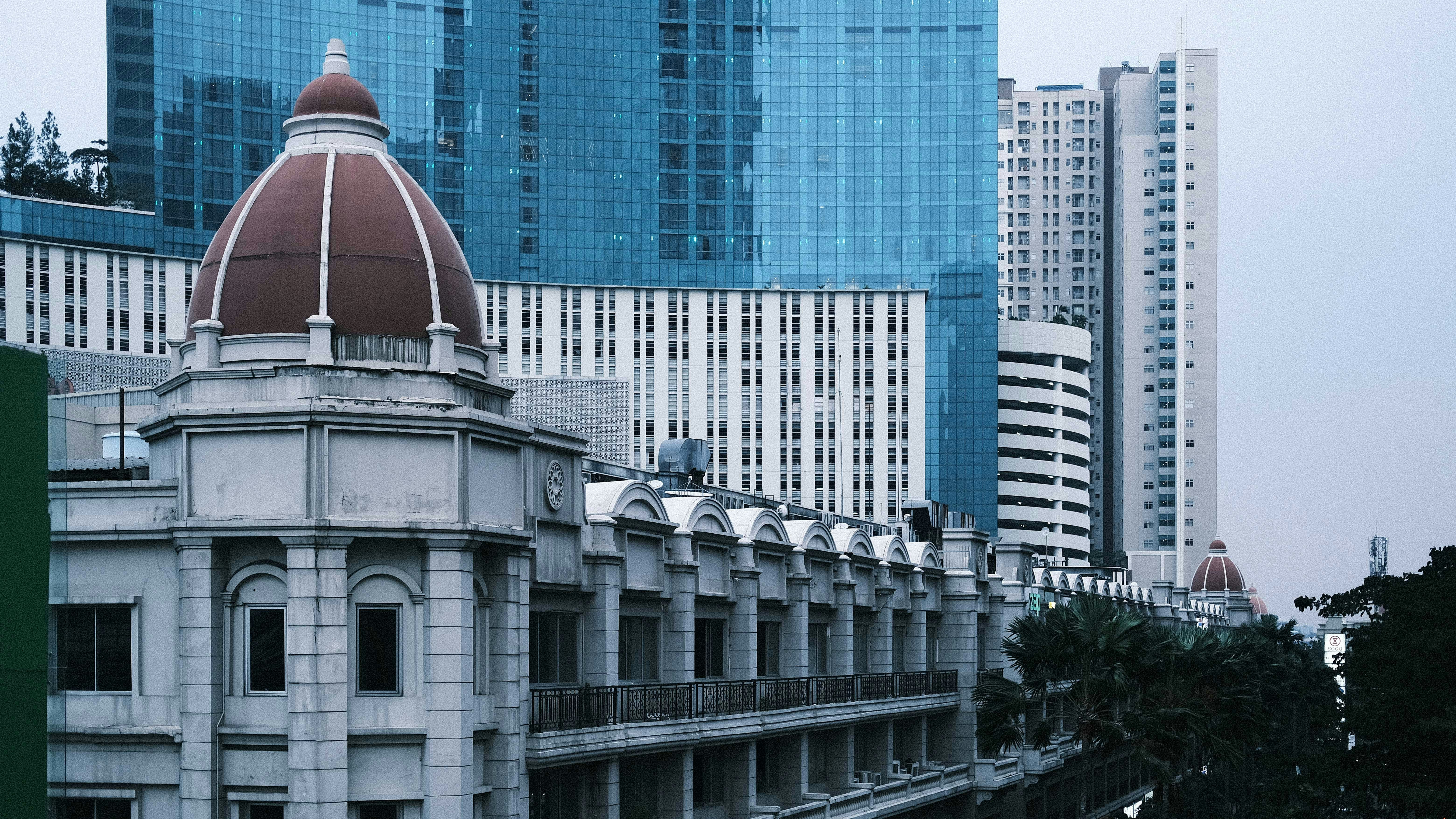 A large building with a dome on top of it