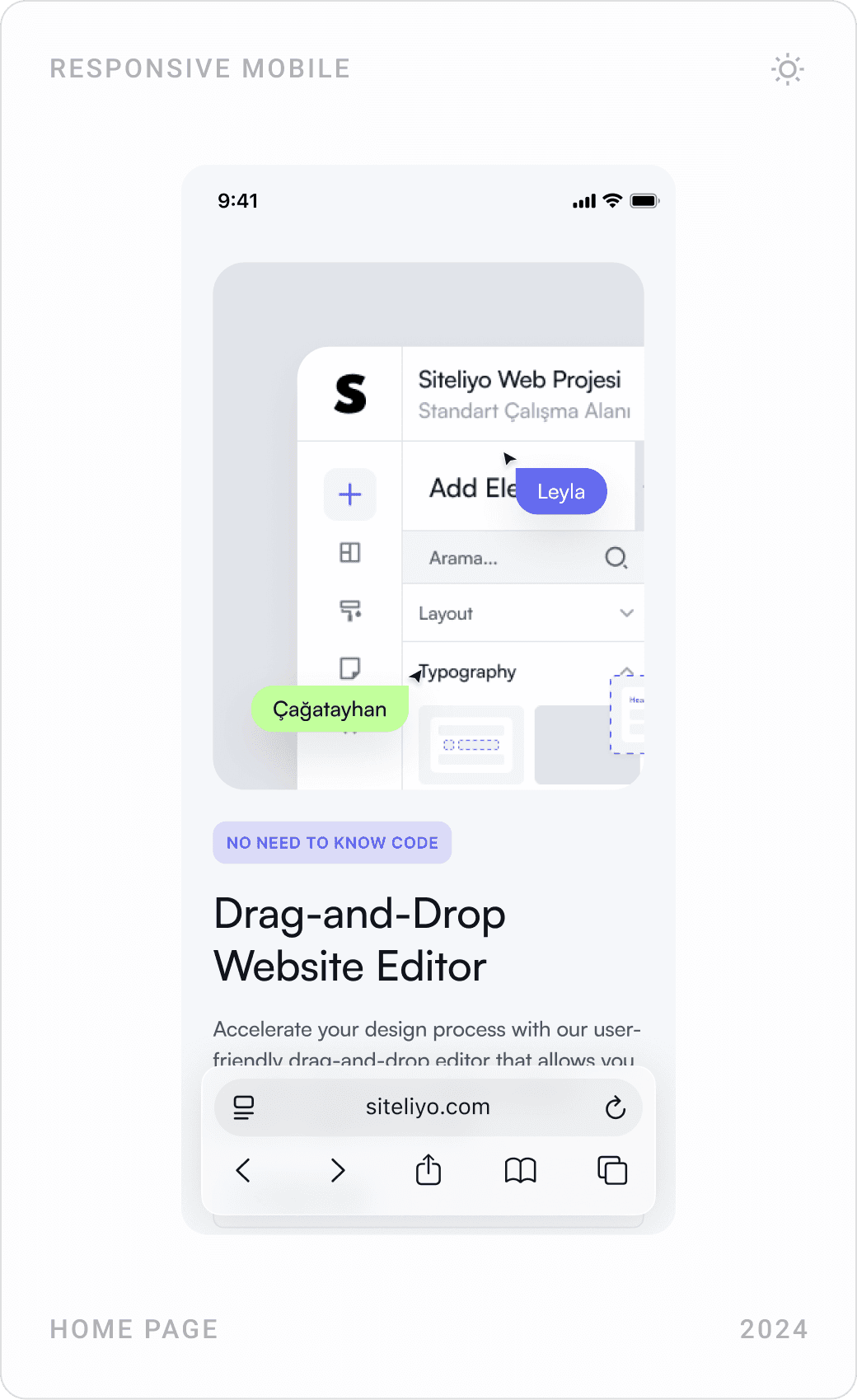 Modern No-Code Drag & Drop Builder Interface Design