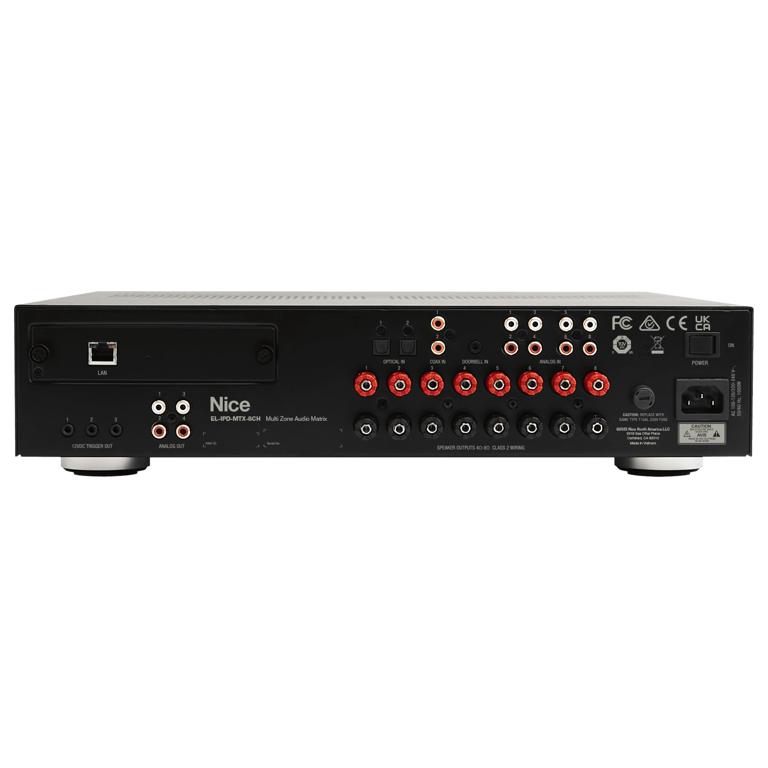 Nice EL-IPD-MTX-8CH audio matrix back panel