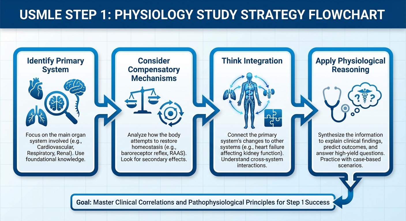 Clinical approach strategy for physiology questions on USMLE Step 1