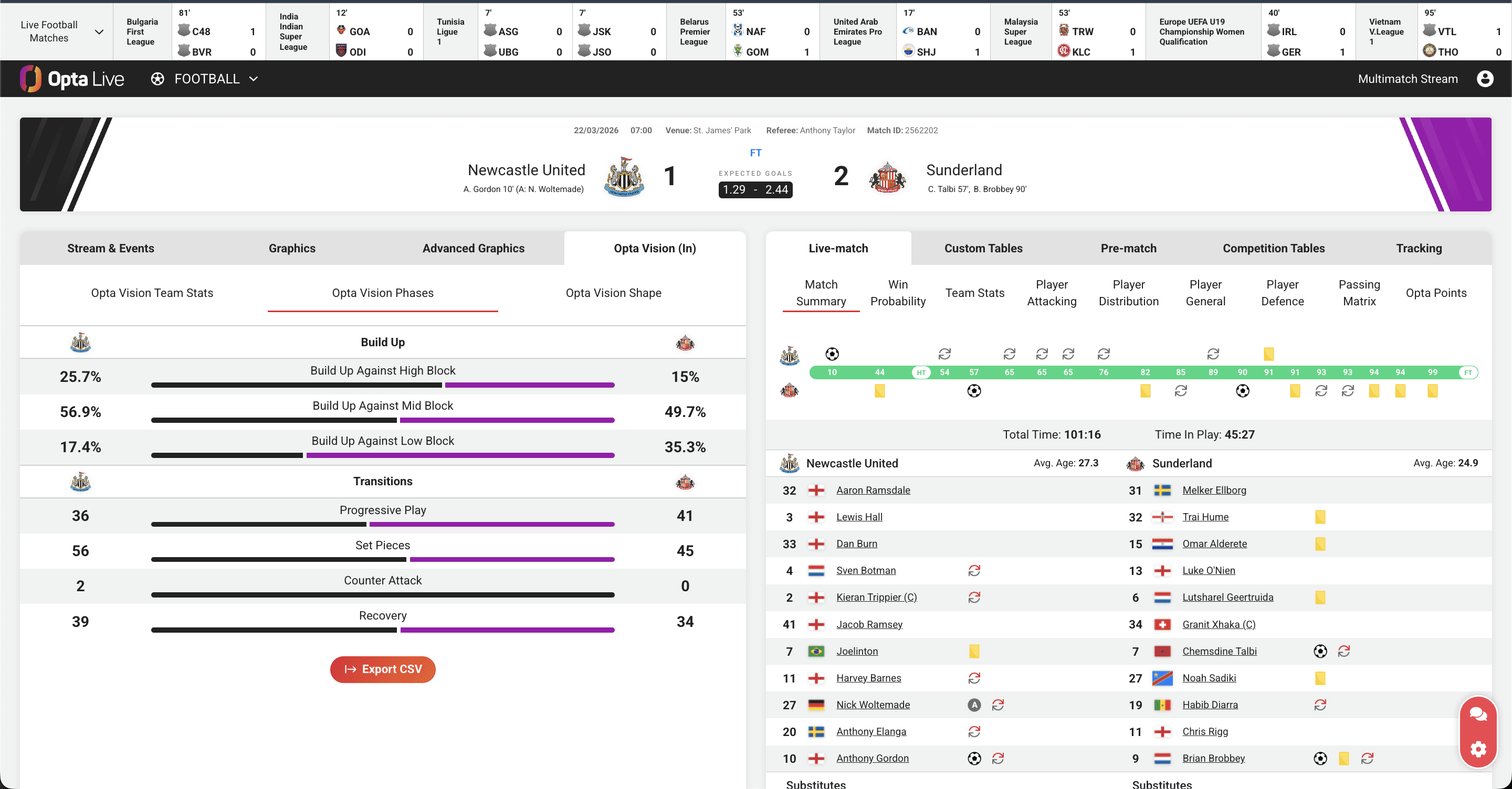 Opta Live screenshot placeholder 02
