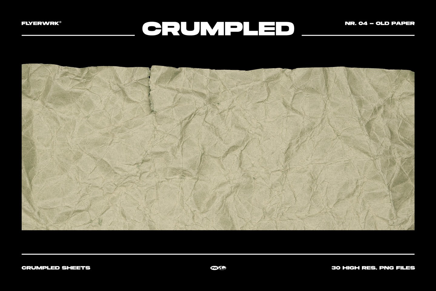 Antique vintage crumpled paper sheets texture with realistic aged surface and detailed hand cropped edges