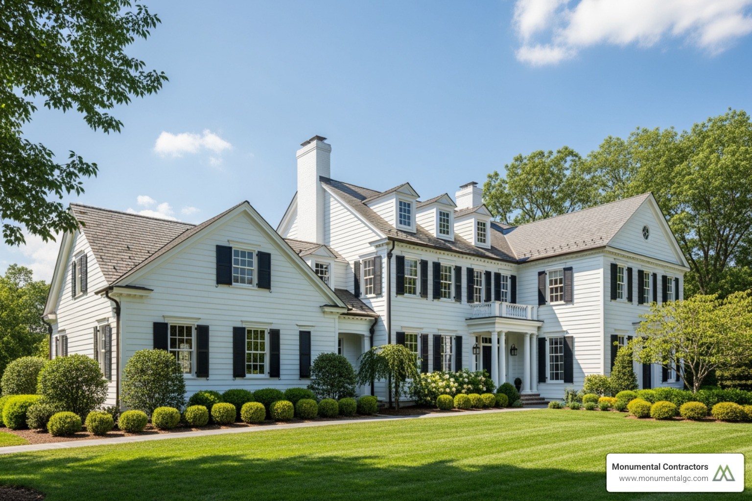 freshly painted McLean estate exterior - professional painters McLean VA