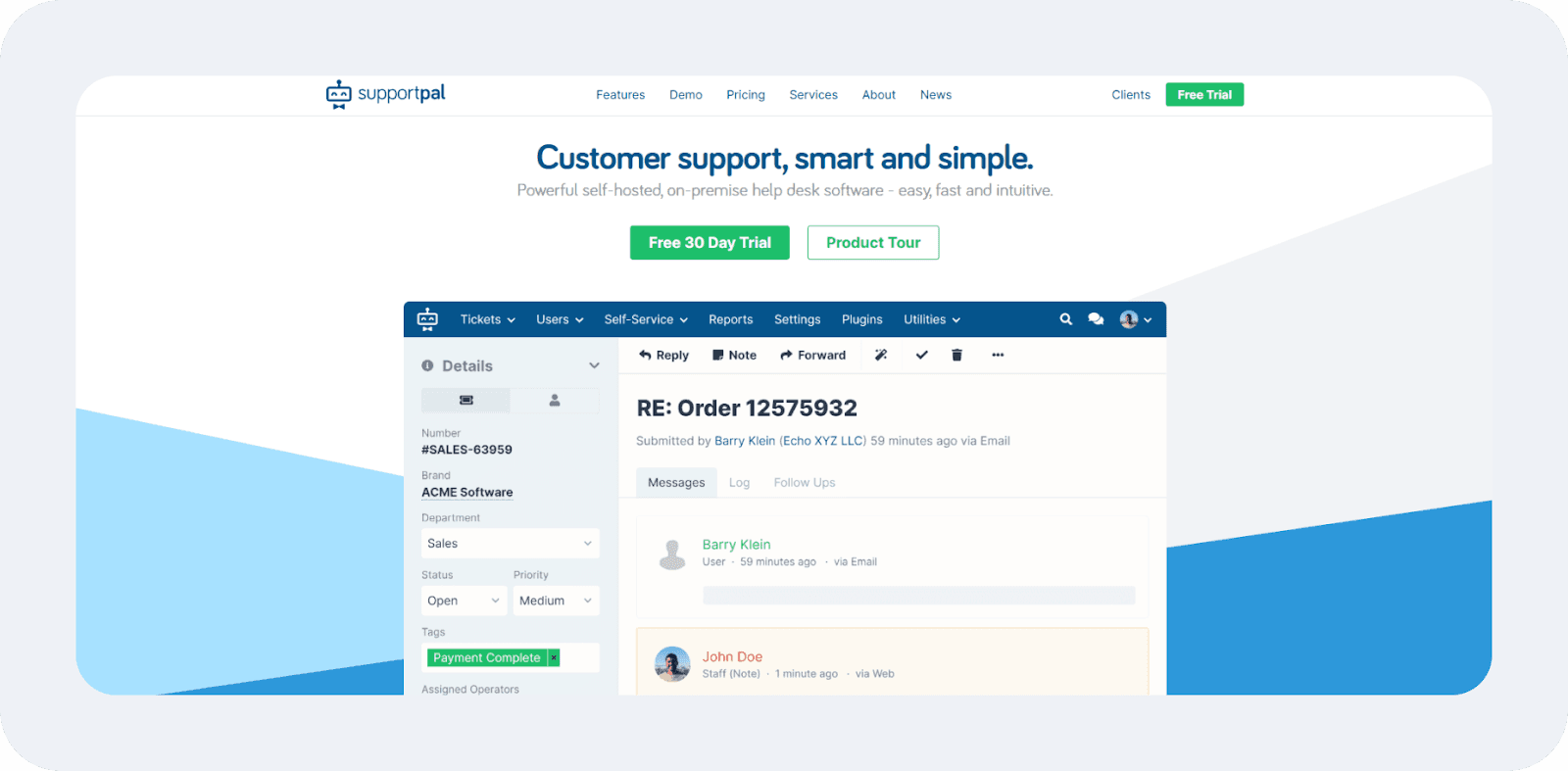 supportpal system