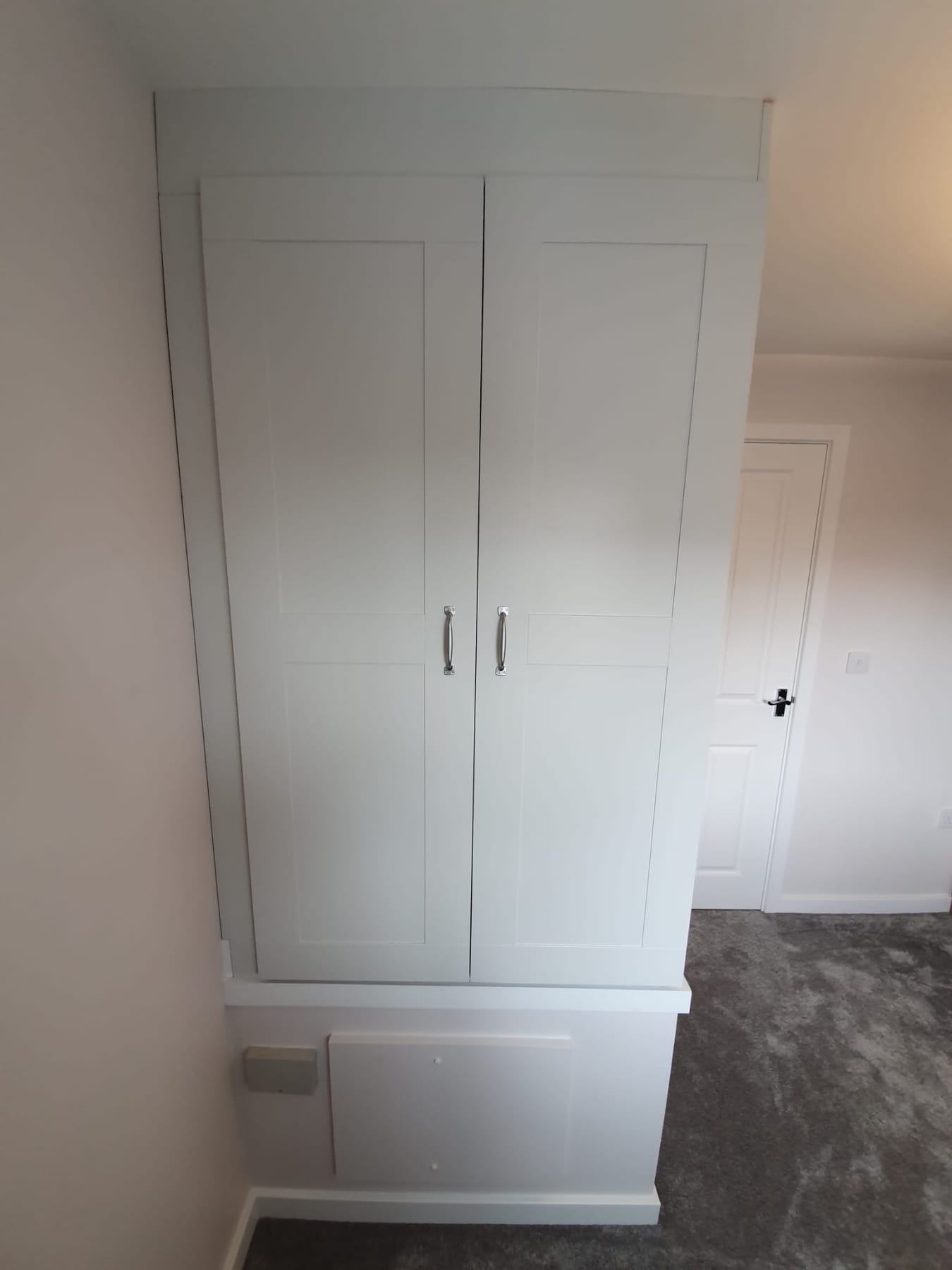 Floor to ceiling shaker wardrobe