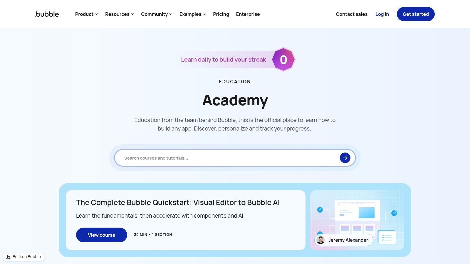 Screenshot from https://bubble.io/documentation